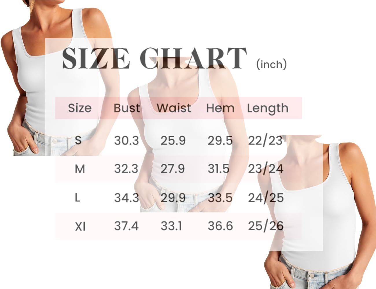 Women's Square Neck Tank Top - Sexy Basic Summer Slim Fitted Shirt for Casual Wear, Date Night & Beach Outfits | Breathable & Comfortable