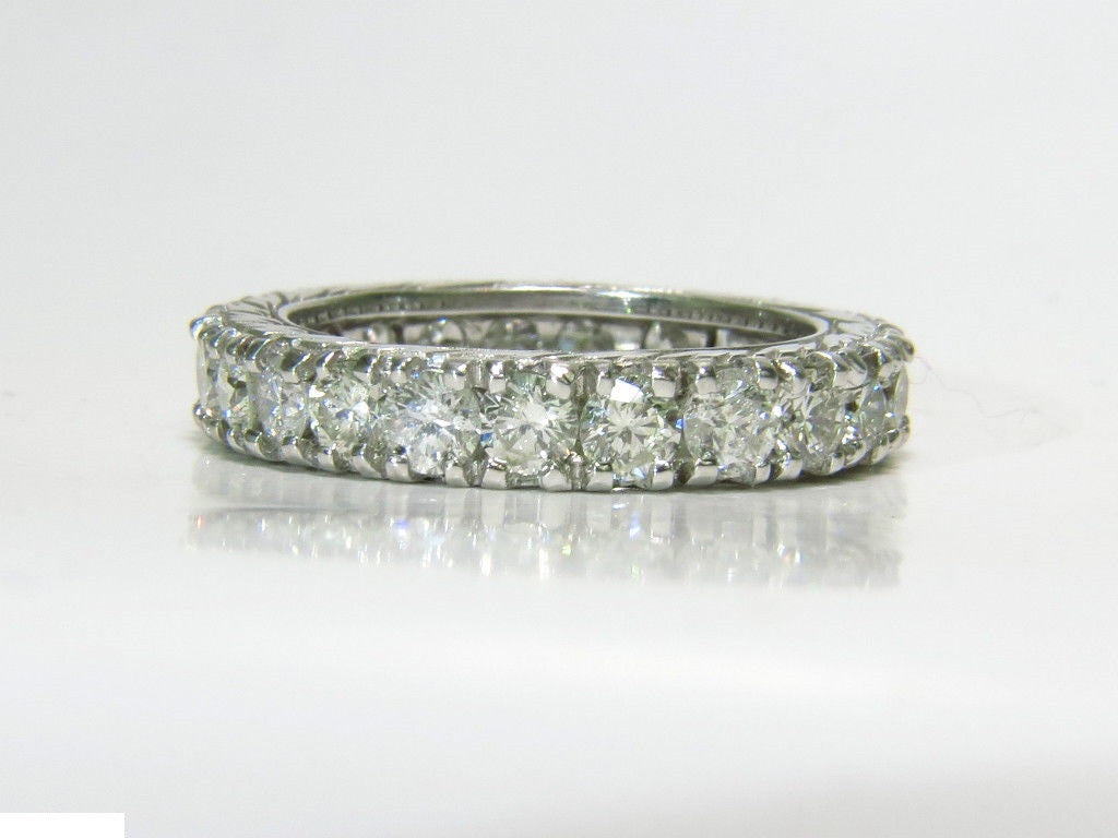 2.46CT Diamond Eternity Band & Kissing 14K Gold Wedding Ring for Women – Perfect for Anniversaries, Engagements, and Special Occasions