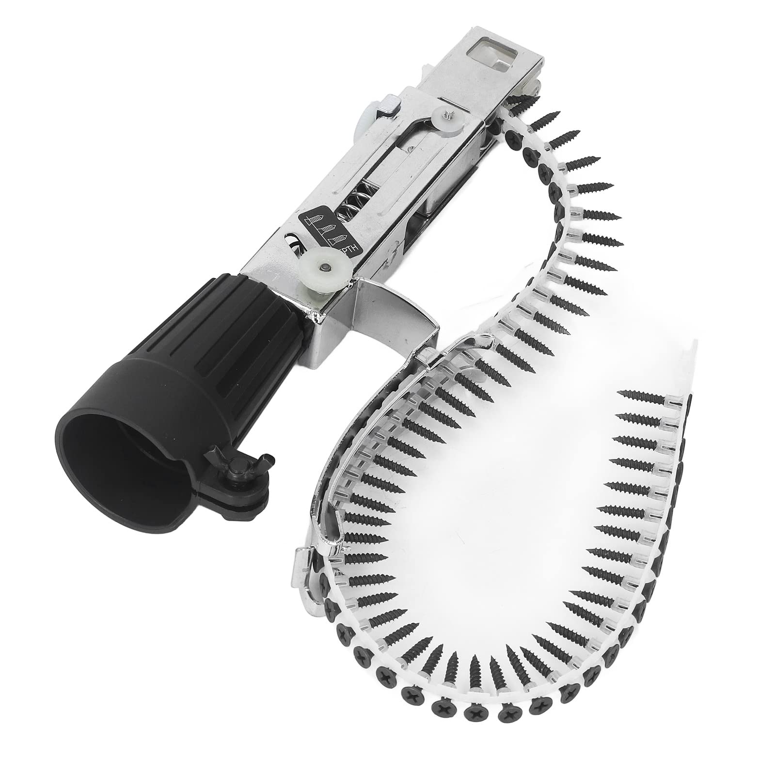 Electric Drill to Nail Gun Adapter - Automatic Drill Nailer Chain Attachment with Aluminum Alloy Depth Adjustment for Woodworking, Ceiling Installation & DIY Projects | Perfect for Wood Boards, Framing & Home Renovation