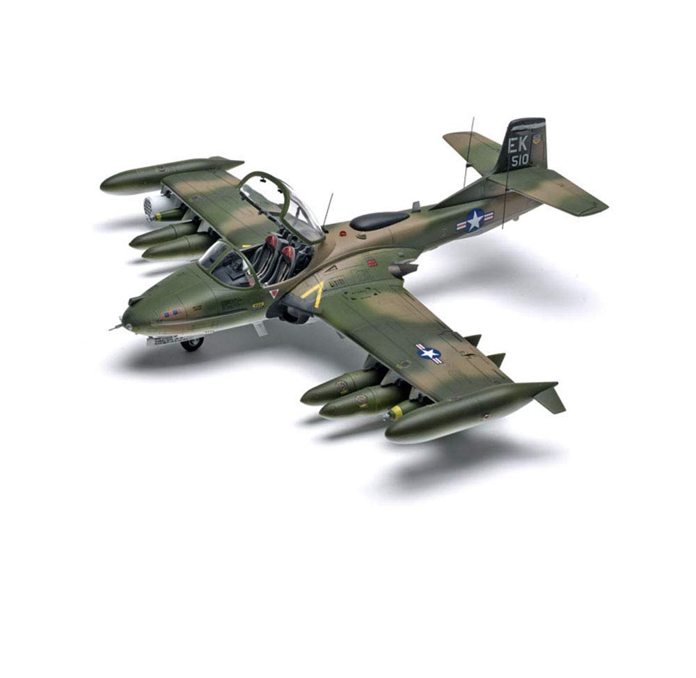 1/48 Scale US A-37B Dragonfly Light Ground Attack Aircraft Plastic Model Kit - Military Fighter Puzzle for Adults & Collectors - 8