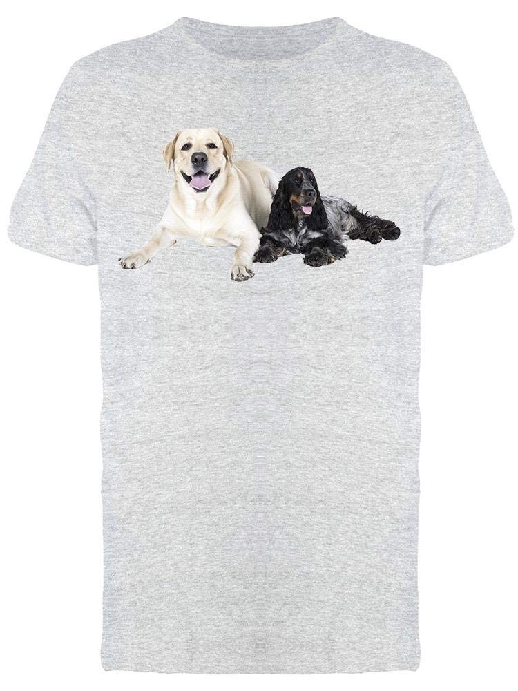 Smartprints Labrador and Cocker T-Shirt for Men - Comfortable Cotton Graphic Tee for Dog Lovers, Casual Wear & Outdoor Activities