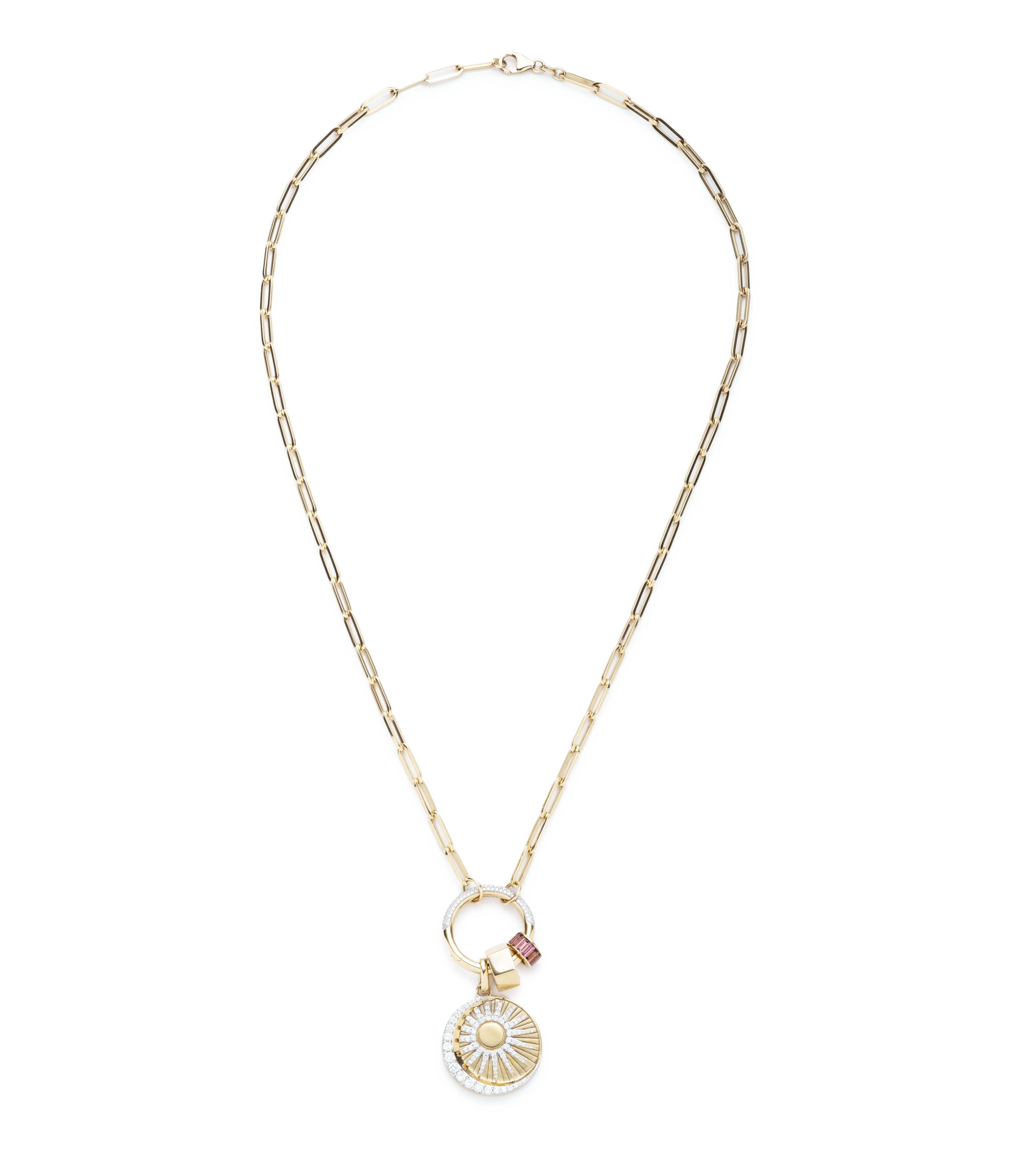 Yellow Gold Balance Classic Fob Clip Open Chain - Vintage Style Keychain for Keys, Wallets & Bags | Perfect Gift for Men & Women | Ideal for Everyday Use, Travel & Office Accessories