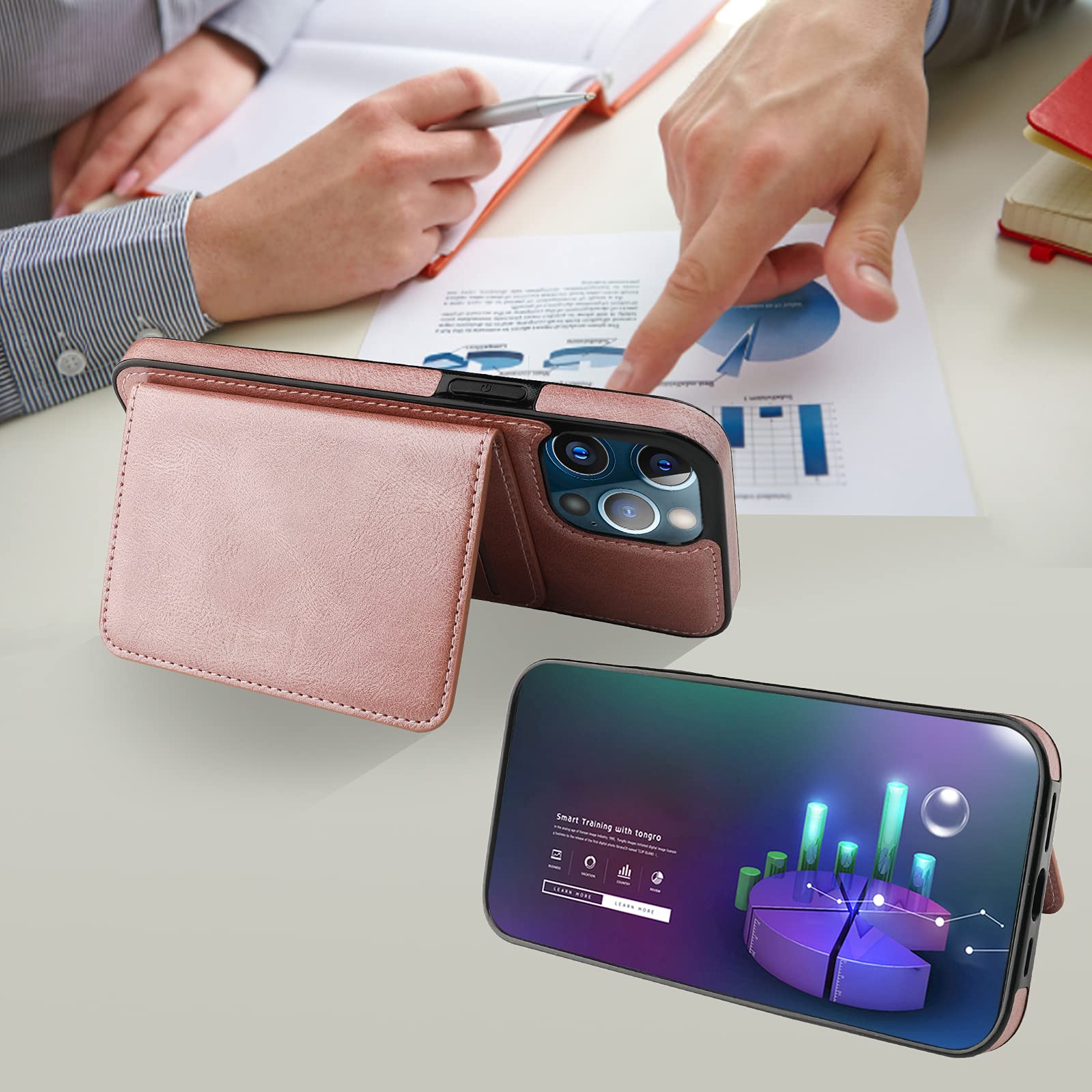 Premium PU Leather MagSafe Wallet Case for iPhone 13 Pro (6.1