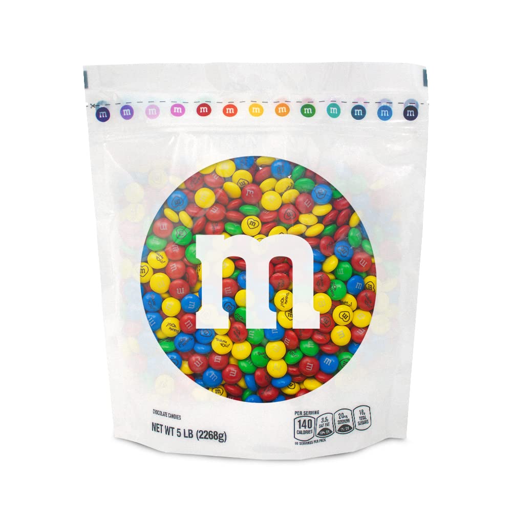Bulk M&M'S Thank You Milk Chocolate Candy - 5lbs Pre-Designed with Thank You Graphics | Perfect for Party Favors, Wedding Favors, Corporate Events & Appreciation Gifts