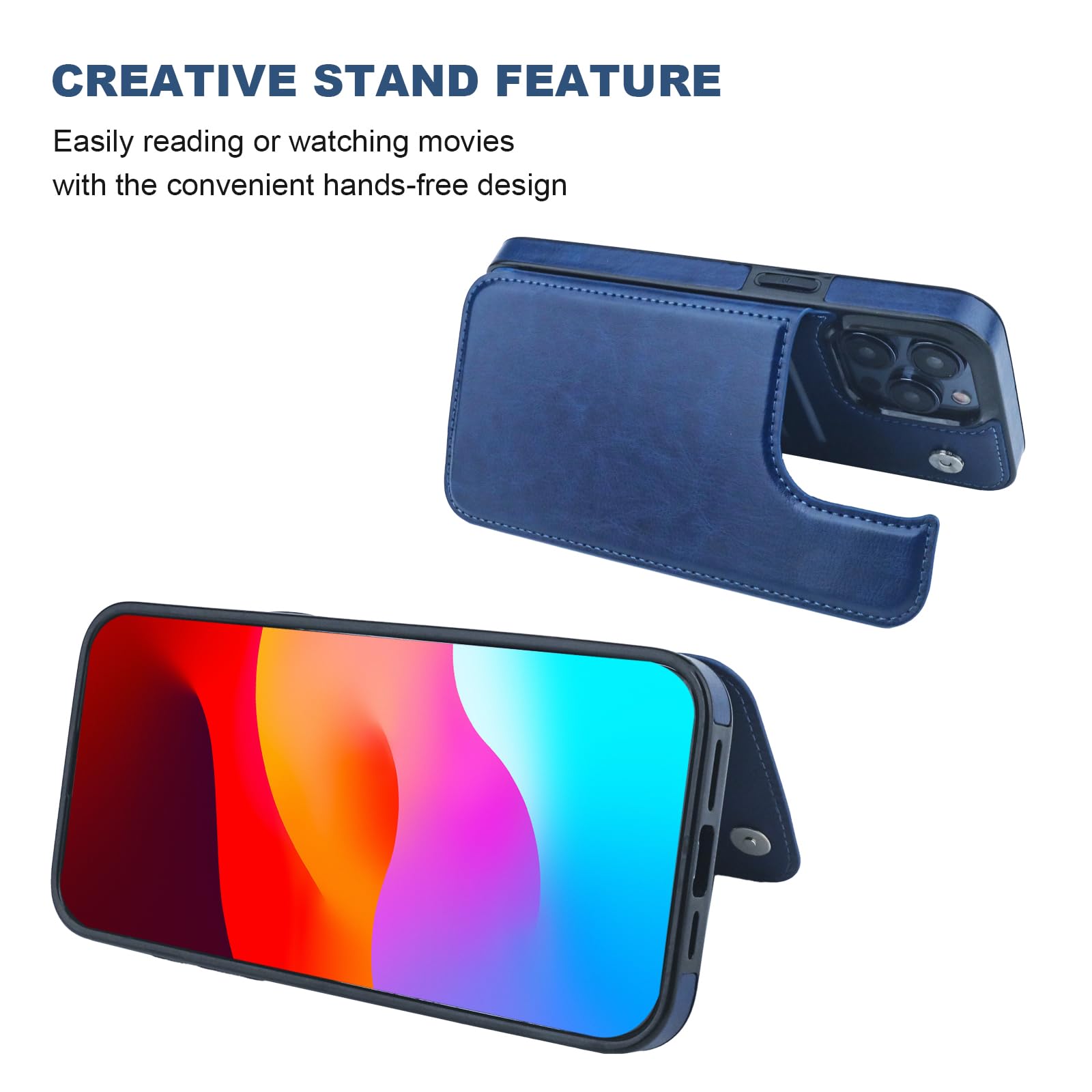 Premium PU Leather iPhone 15 Pro Max Wallet Case (6.7