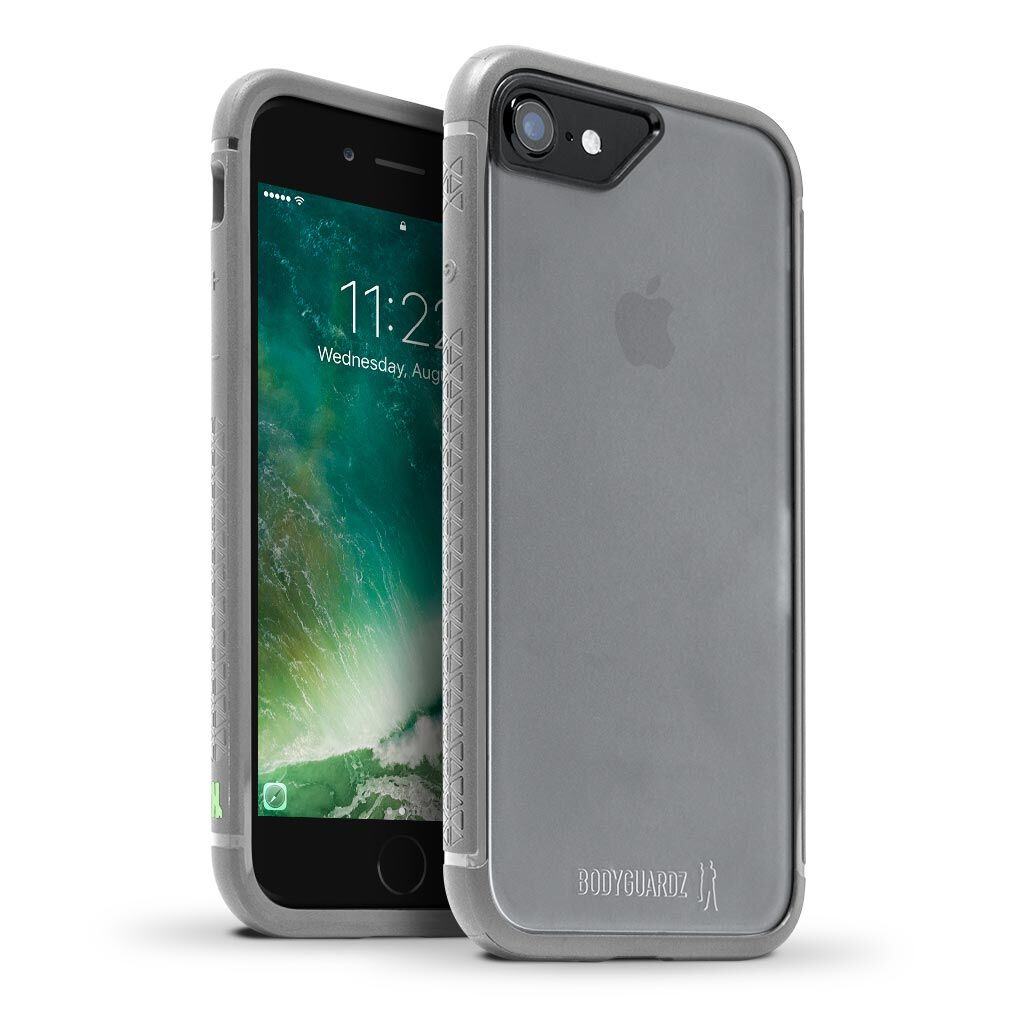 BodyGuardz Contact iPhone 7/8 Grey Protective Case - Slim Shockproof Cover for Everyday Use & Outdoor Activities
