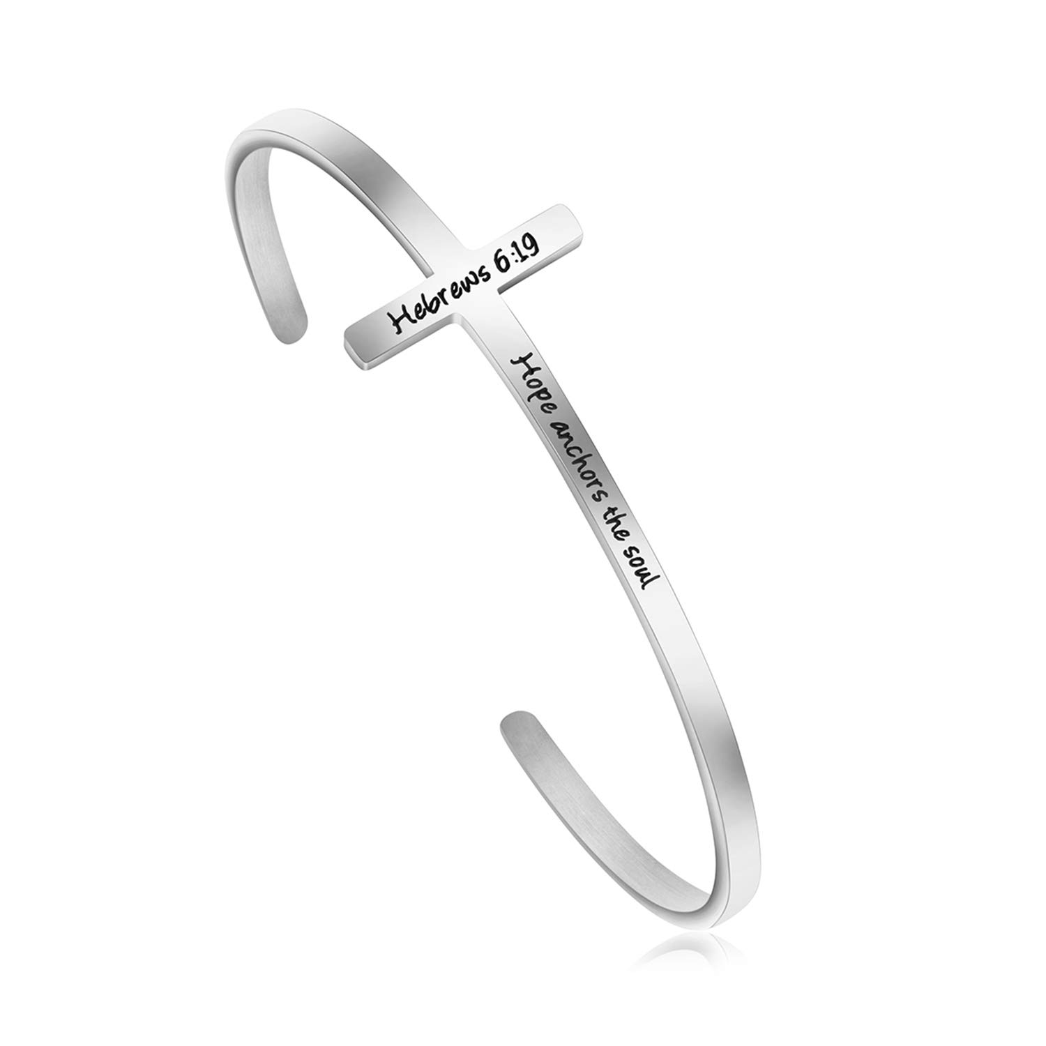 Rose Gold Christian Cross Bracelet for Women - Baptism, Birthday & Christmas Gift