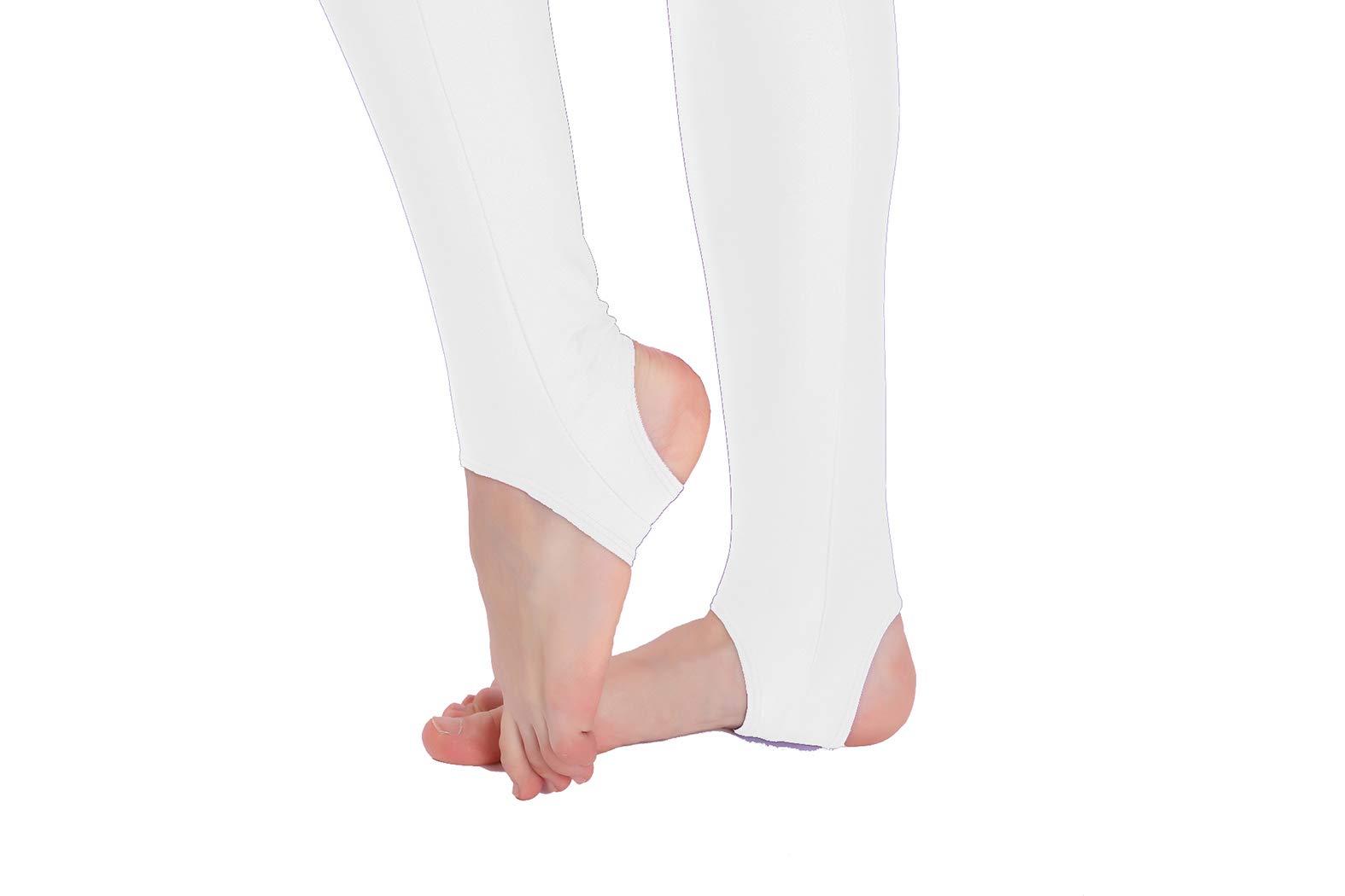 Women's Plus Size Tank Unitard with Stirrup - One Piece Dance Jumpsuit for Ballet, Yoga & Gymnastics - White (Medium)