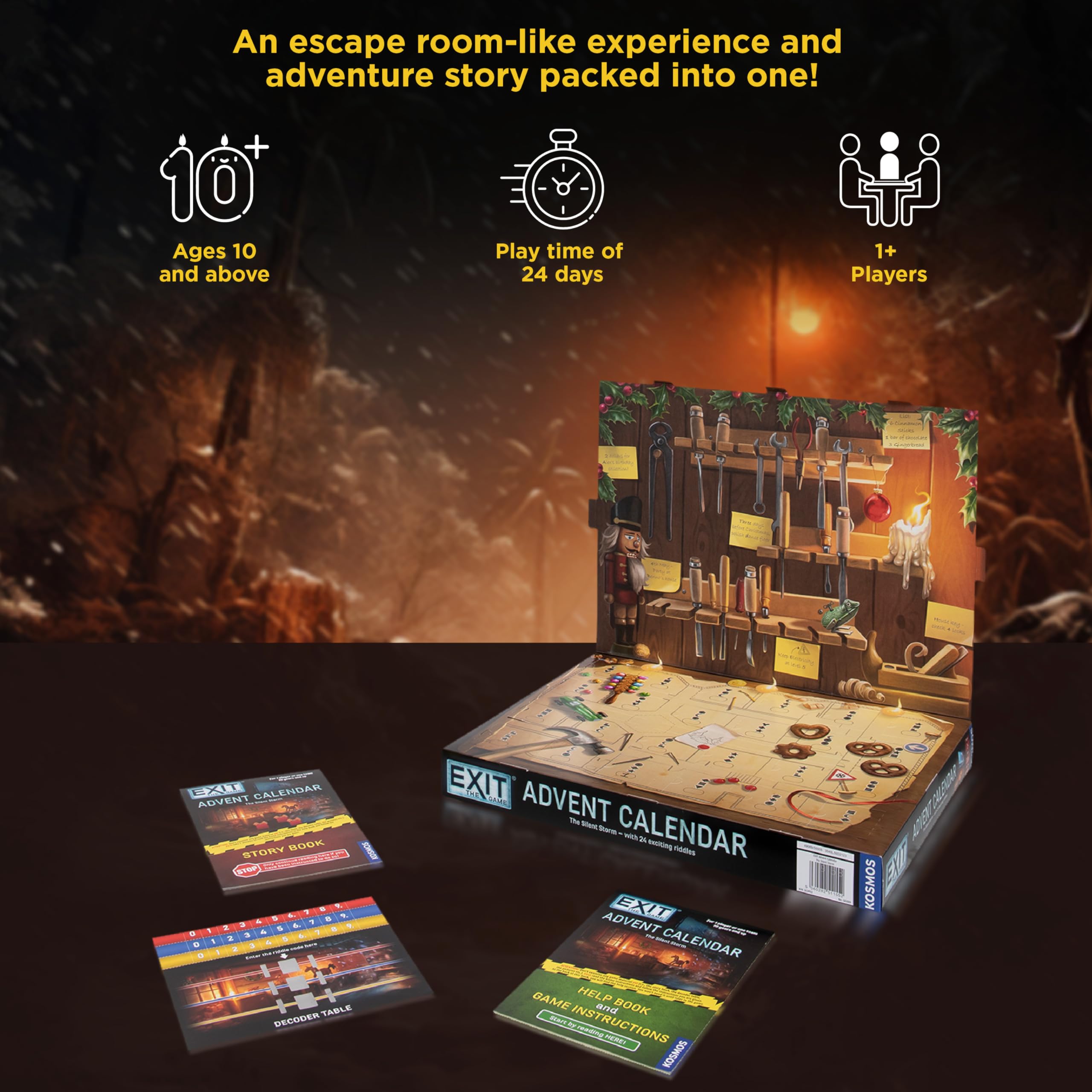 EXIT: The Game - Advent Calendar: The Silent Storm | Family Cooperative Board Game | Daily Escape Room Puzzles | Perfect for Holiday Family Bonding & Christmas Countdown Activities