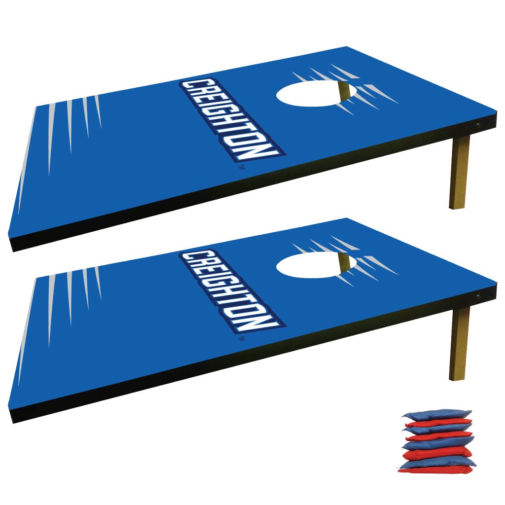 Creighton University Cornhole Bag Toss Game Set - Premium Outdoor Lawn Games for Tailgating, Backyard Parties & College Sports Events - Perfect Gift for Alumni & Fans