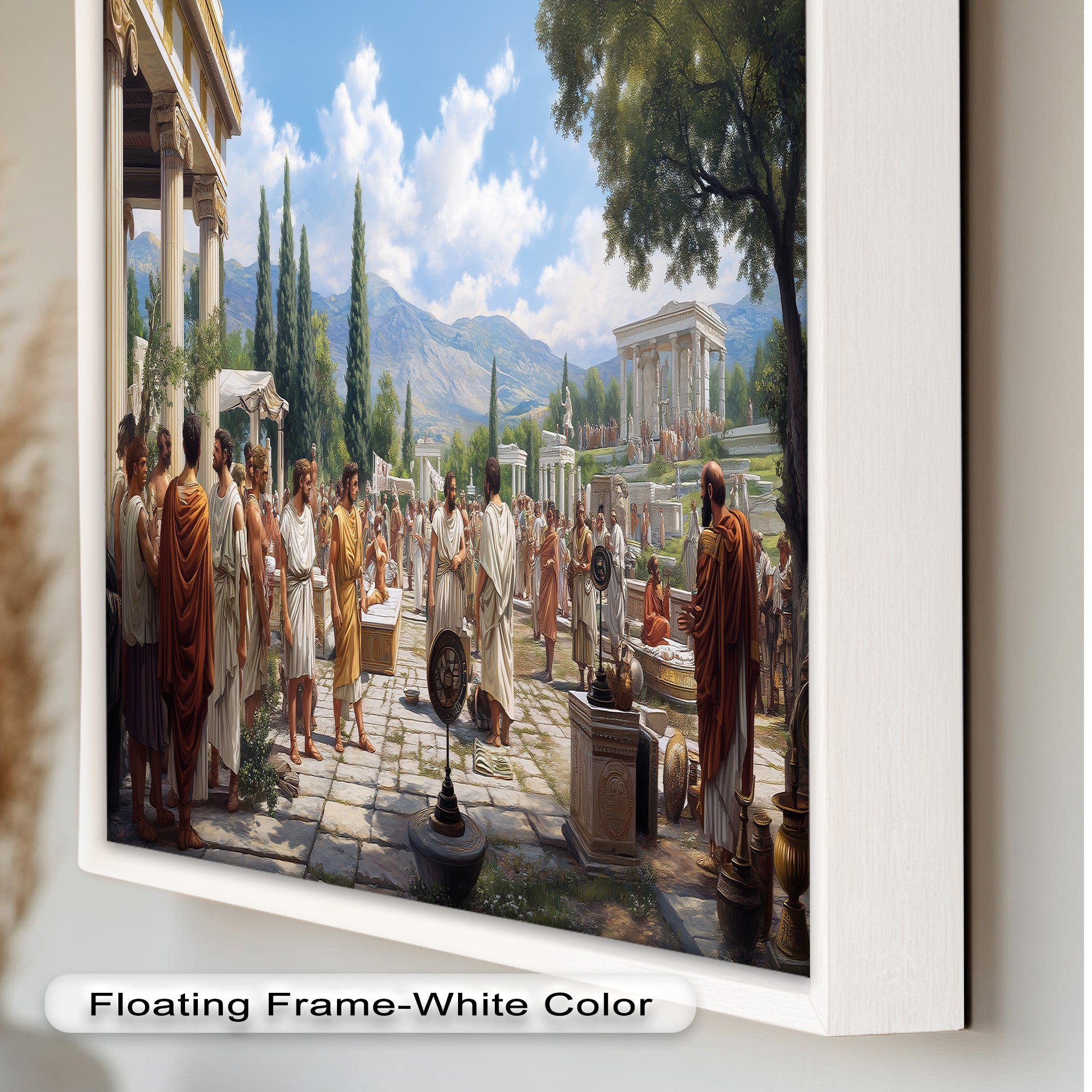 Agora of the Ancients - Greek Mythology Oil Painting Wall Art for Home Decor, Office & Gift