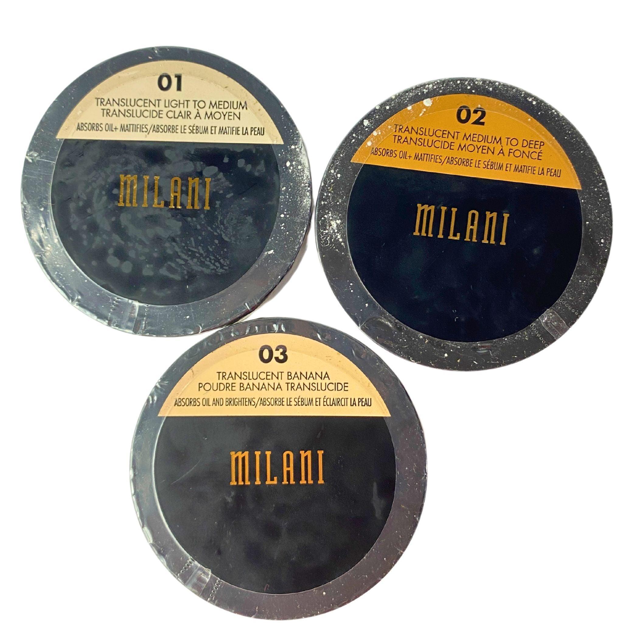 Milani Translucent Setting Powder - Oil Absorbing & Brightening Makeup Finishing Powder (0.12 oz, 50 Pcs Lot) - Perfect for Daily Makeup, Photo Shoots & Touch-Ups