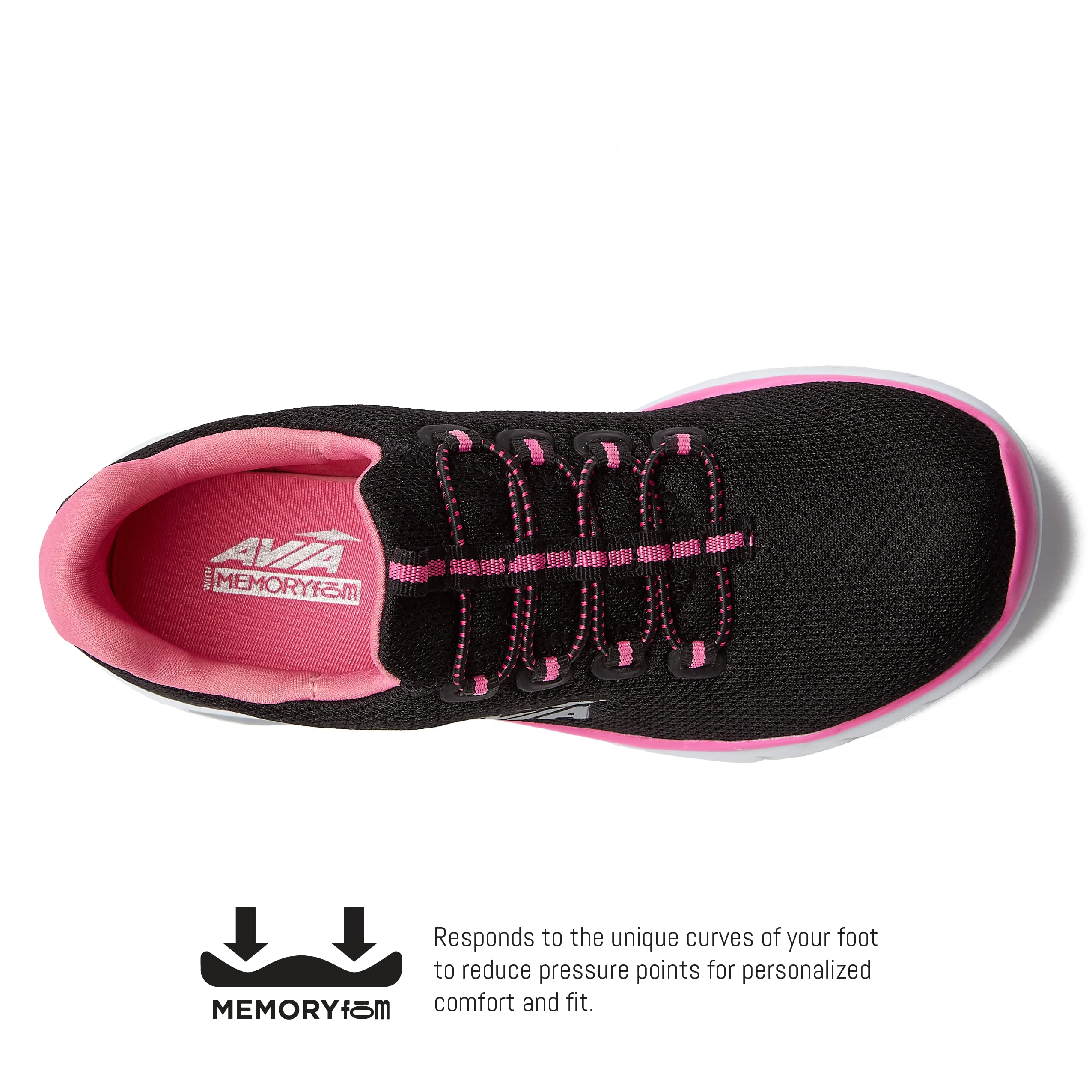 Avia Junction Women's Slip On Sneakers - Comfortable & Breathable Memory Foam Walking Shoes for Women | Casual Wear, Travel & Everyday Comfort