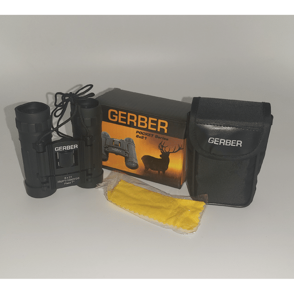 Gerber POCKET 8X21 Compact Binoculars for Adults - Lightweight Travel & Outdoor Binoculars for Bird Watching, Hiking, Concerts & Sporting Events