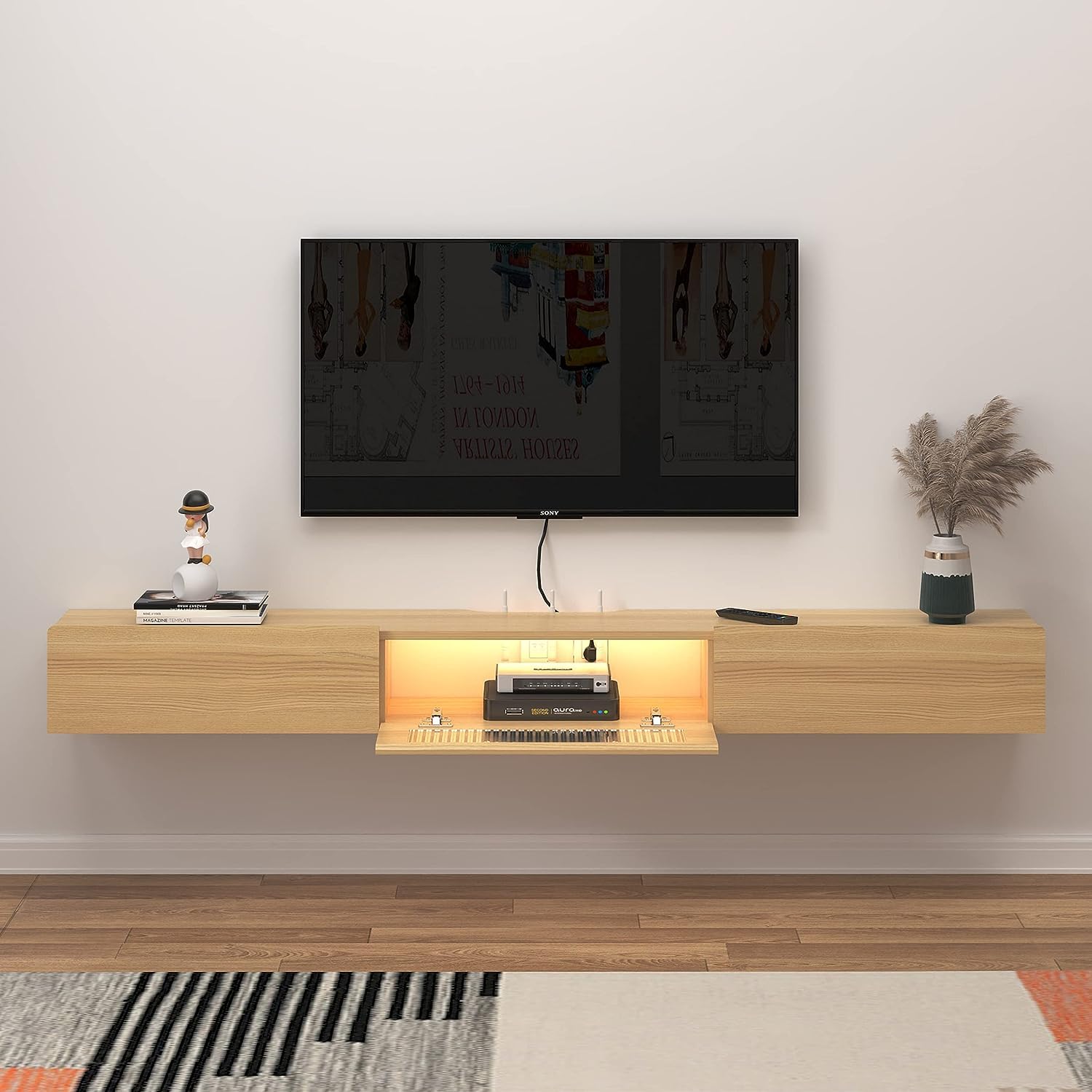 Floating TV Stand with LED Lights - 79