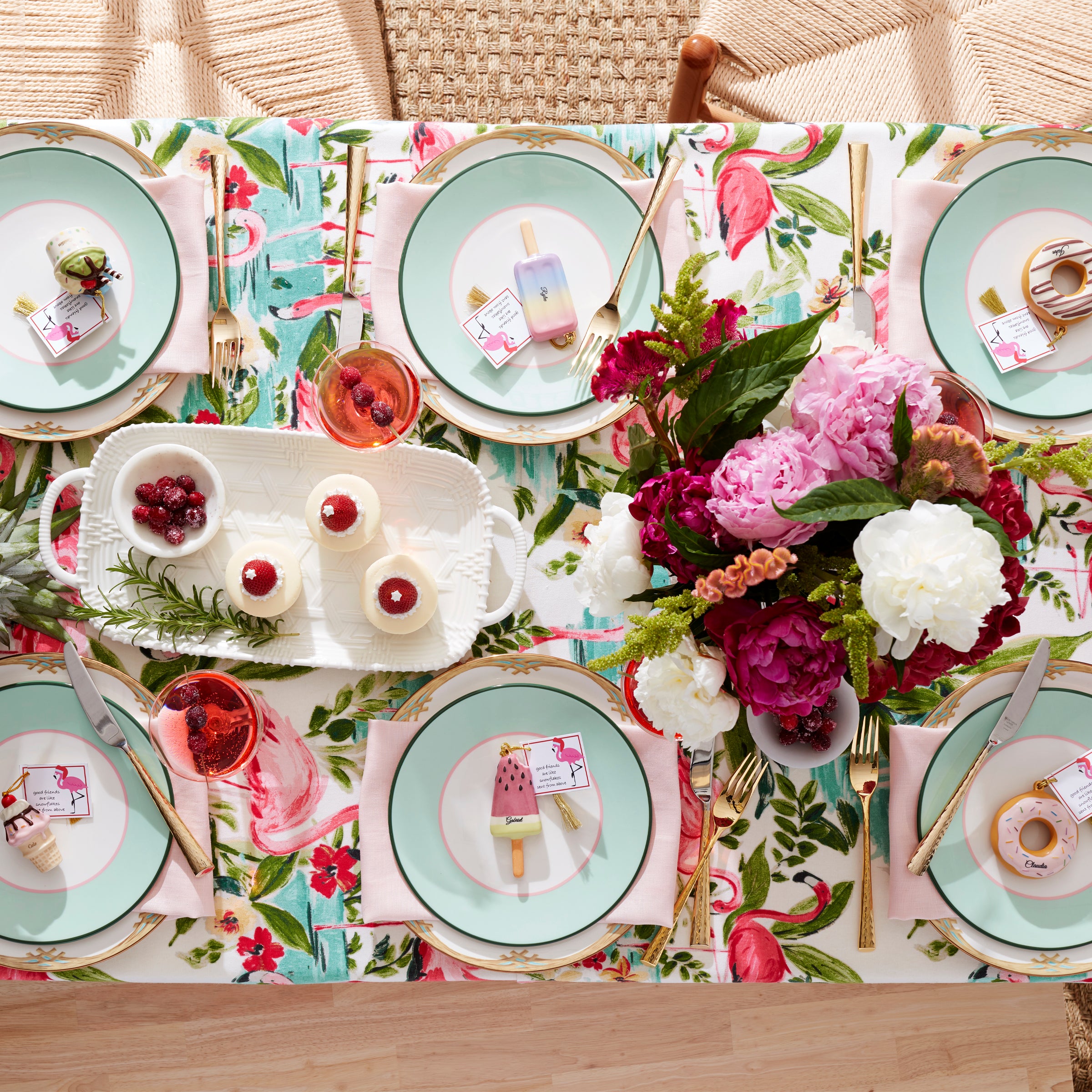 British Colonial Style Bamboo Dinner Plates - 10.5 Inch Round Eco-Friendly Dishware Set for Dining, Parties & Home Decor