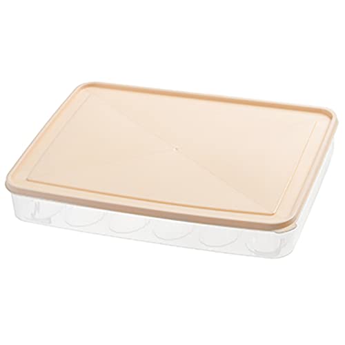 Egg Storage Container for Refrigerator - BPA-Free Kitchen Organizer with Lid, Perfect for Eggs, Dumplings & Food Preservation (Light Pink) - Ideal for Home Kitchen, Meal Prep & Refrigerator Organization