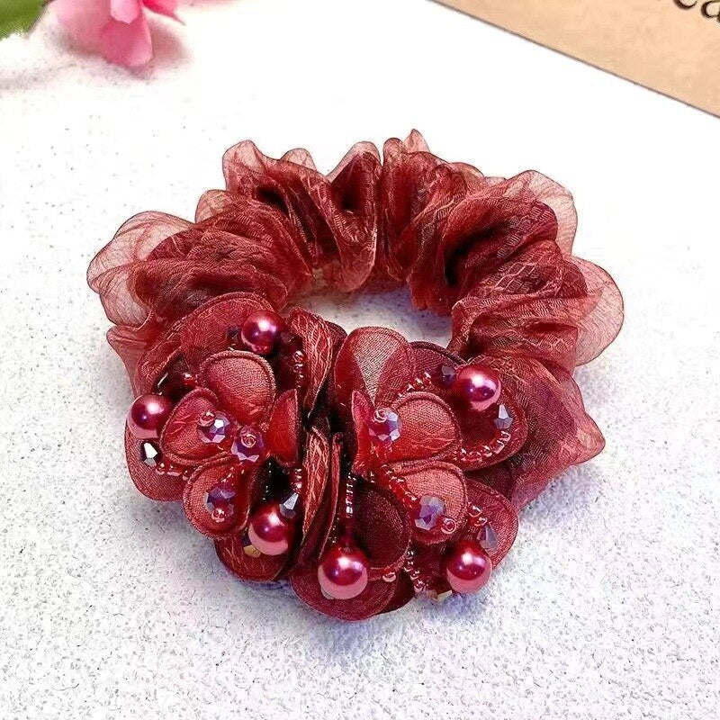 Elegant Women's Crystal Embellished Fabric & Leather Hair Band - Perfect for Weddings, Parties, and Everyday Fashion Accessories