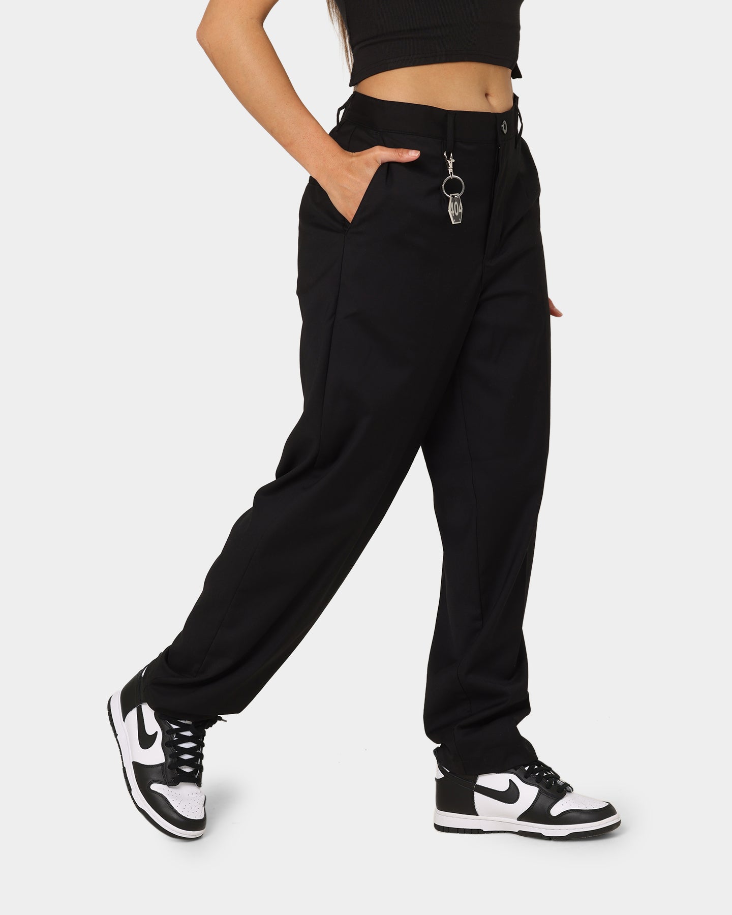 404 Liberty Baggy Trousers for Men - Comfortable Black Loose Fit Pants | Casual Streetwear, Hip Hop Fashion, Everyday Wear