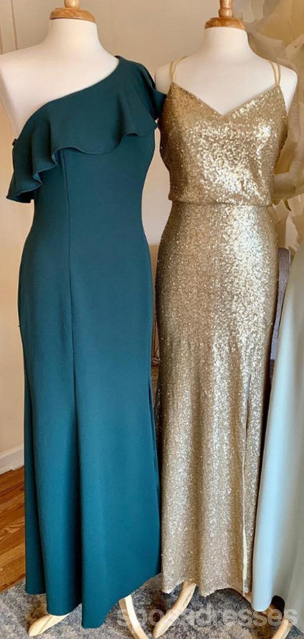**Elegant Mismatched Floor-Length Sequin Bridesmaid Dresses – WG685 | Perfect for Weddings, Prom & Formal Events**