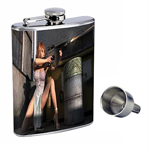 Premium 8oz Stainless Steel Whiskey Flask with Free Funnel - Leakproof & Stylish Design for Outdoor Adventures, Camping & Gifts (Model D-005)