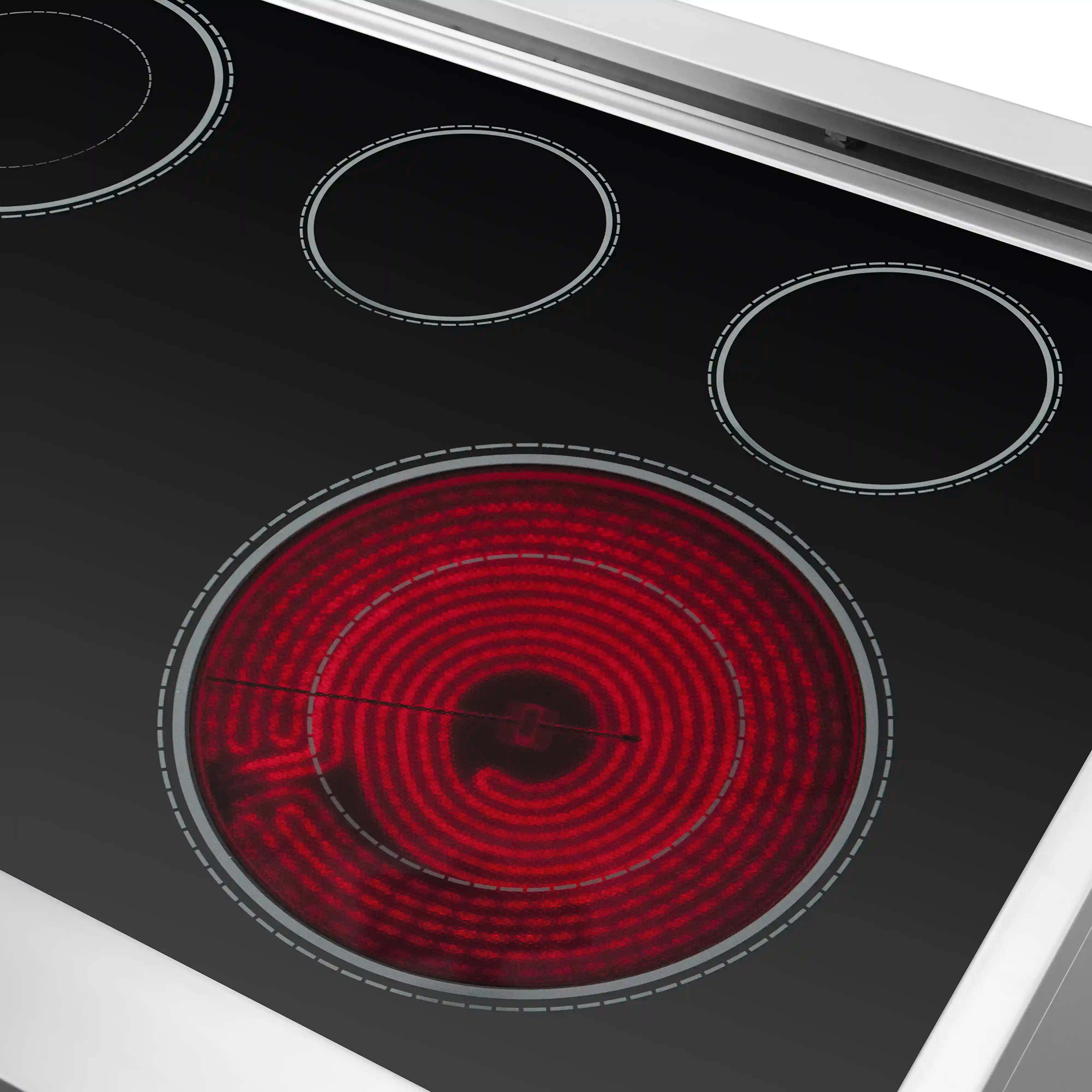 Forno Massimo 36 Inch Freestanding French Door Electric Range - Stainless Steel (FFSEL6955 36) | Professional Kitchen Appliance for Home Chefs & Modern Cooking