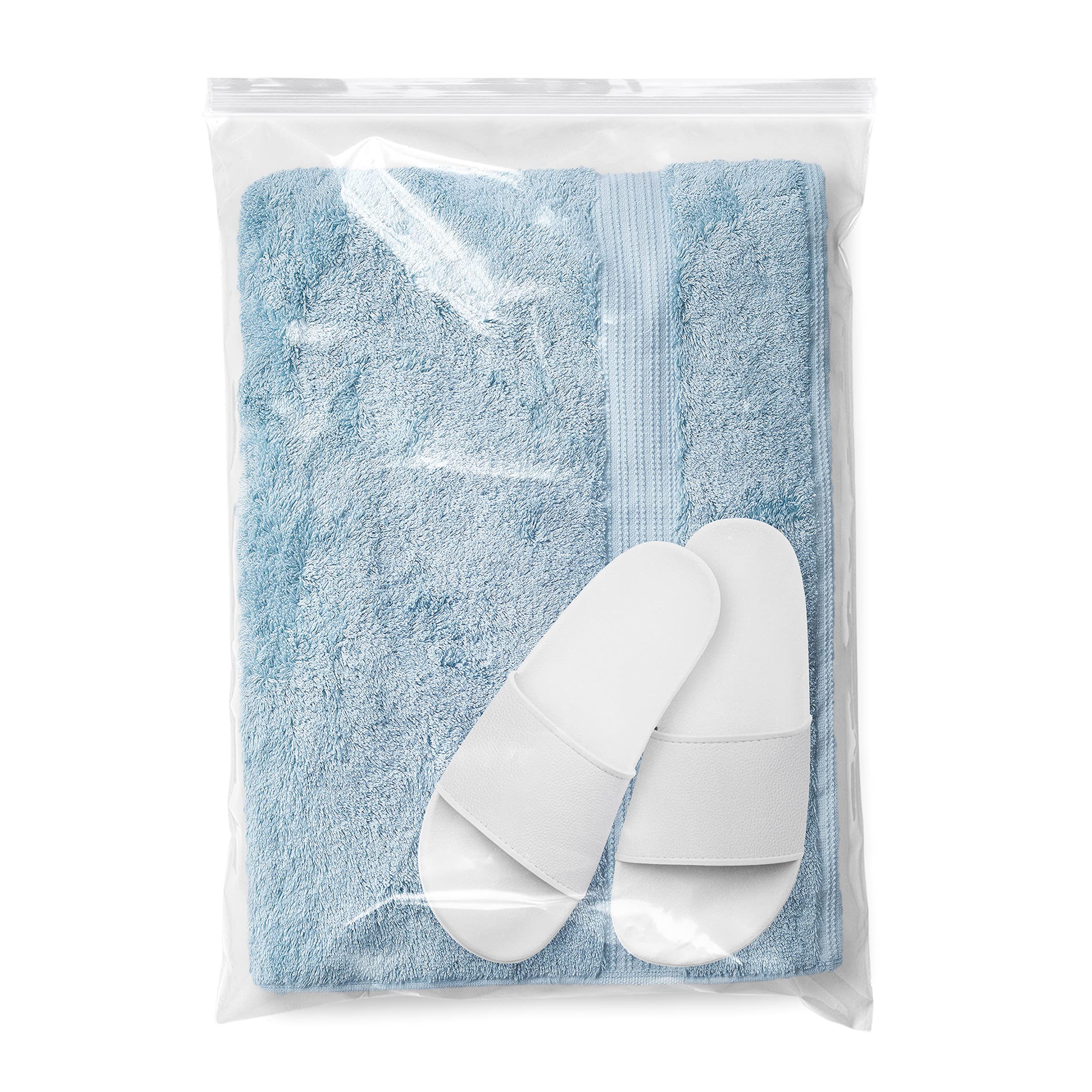 APQ 250 Pack 14x20 Inch Clear Heavy Duty Zipper Bags - 4 Mil Thick Ultra Strong Seal Top Polyethylene Bags with Single Track for Food Storage, Industrial Use, Medical Supplies & Organization | Perfect for Freezer, Pantry & Office Organization