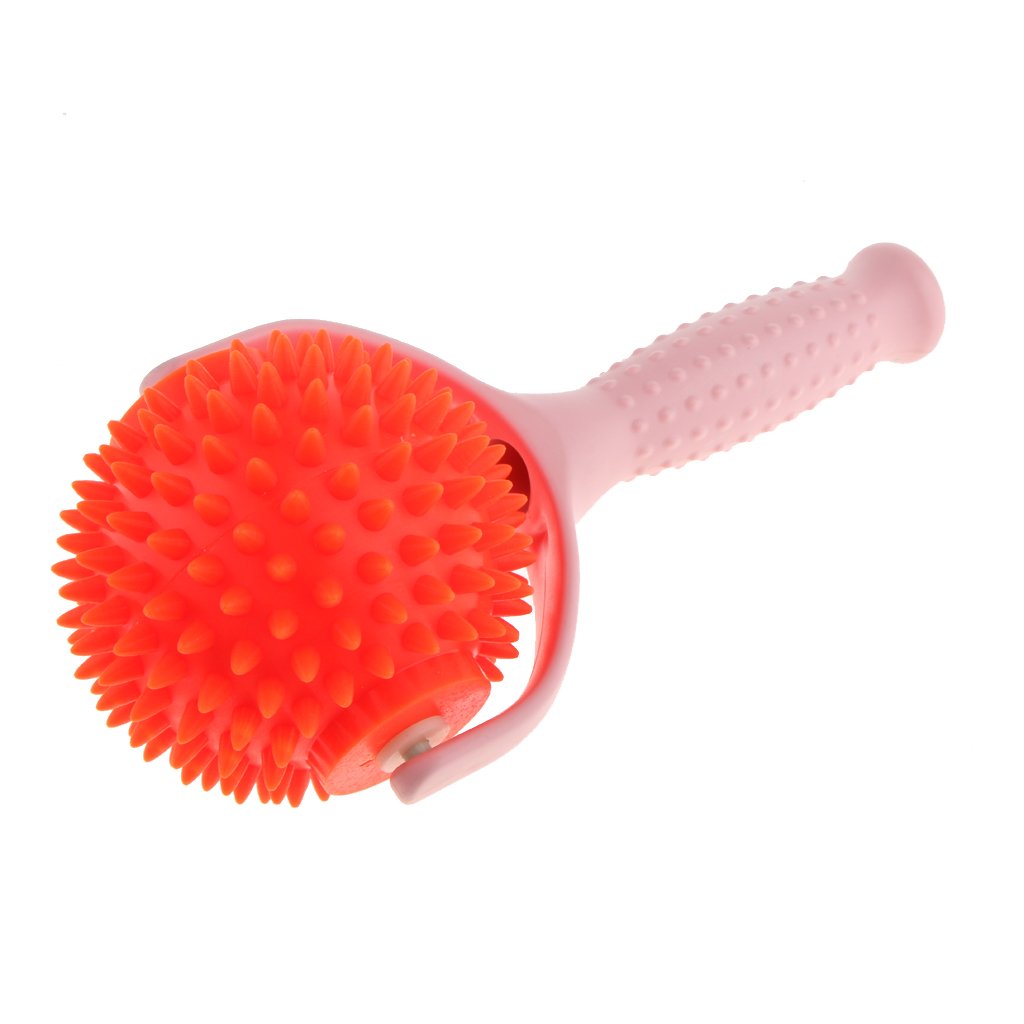 2PCS Spiky Massage Balls with Handle - Deep Tissue Muscle Relaxation for Back, Neck & Shoulder Pain Relief - Perfect for Home, Gym & Office Use - Self Massage Roller for Athletes & Desk Workers