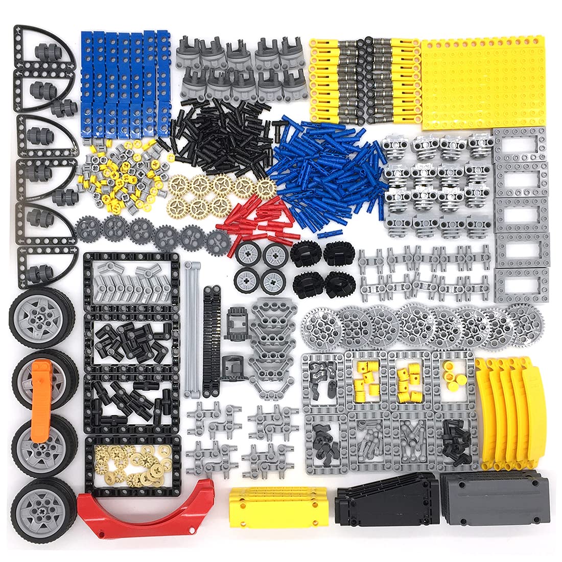 JoySeed Technic Car Parts - MOC Gear Building Blocks & Connectors Accessories Compatible with Lego Technic (Type A) - Perfect for DIY Car Models & STEM Projects