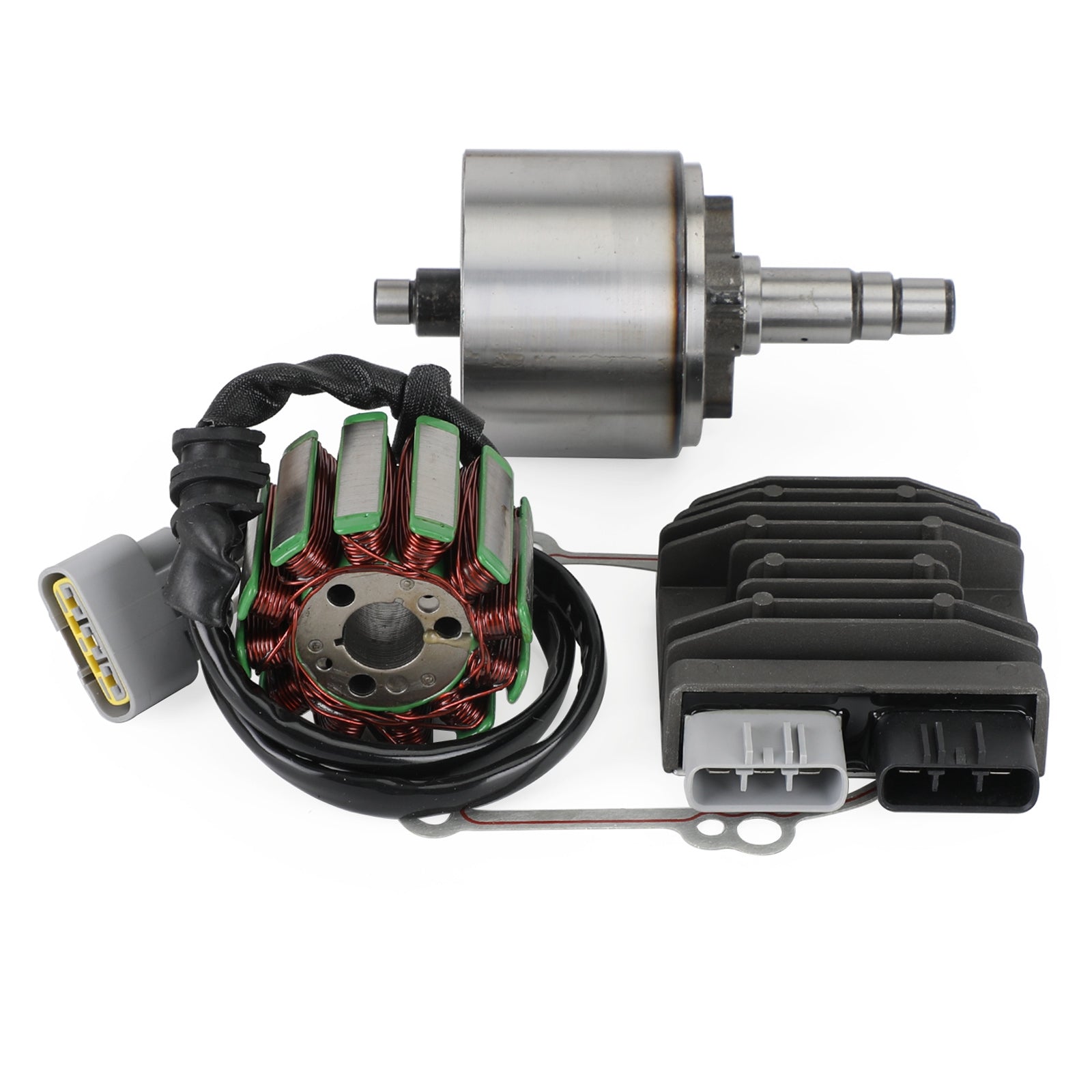 Yamaha R1 2004-2008 & FZ8N/FZ8S/FZ1 Flywheel Rotor, Stator, Regulator & Gasket Kit - Complete Engine Charging System Replacement for Motorcycle Repair & Performance Upgrade