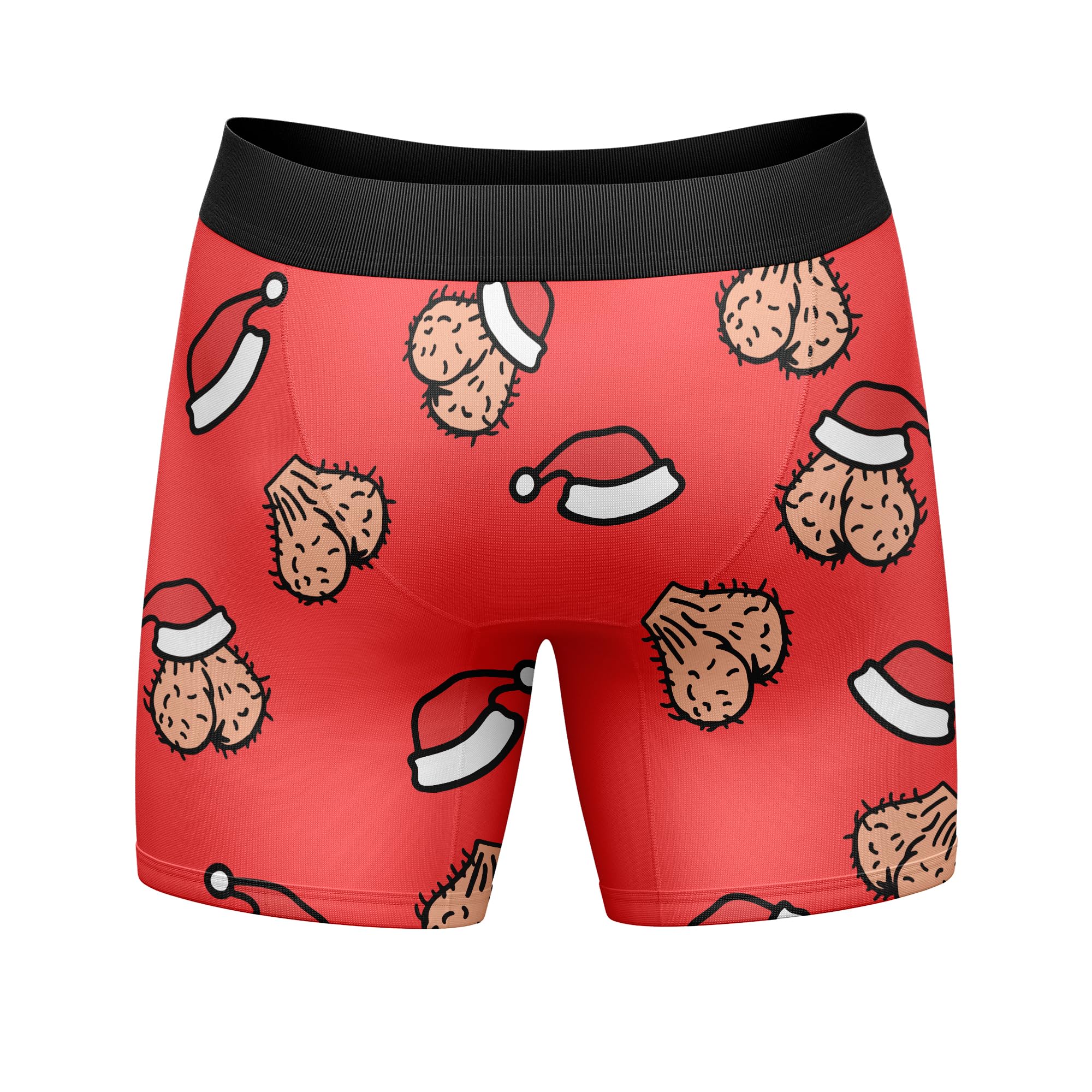 Funny Santa Boxers for Men - Crazy Dog T-Shits Sarcastic Christmas Underwear Gift | Holiday Party, Secret Santa, Christmas Pajamas