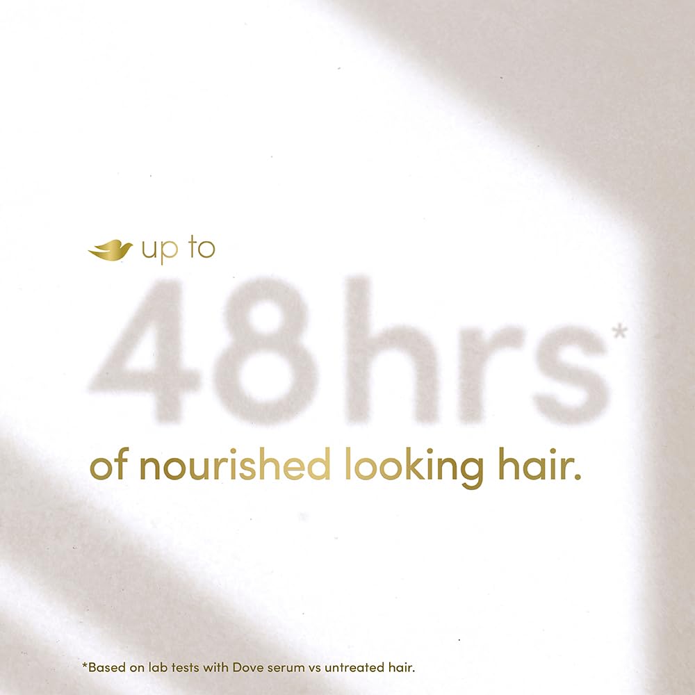 Dove All Day Nourishing UV Protection Hair Serum with Biotin & Keratin - 48ml for Dry, Damaged & Frizzy Hair - Daily Smoothing & Heat Protectant for Shiny, Healthy-Looking Hair - Perfect for Styling, Sun Protection & Humidity Control