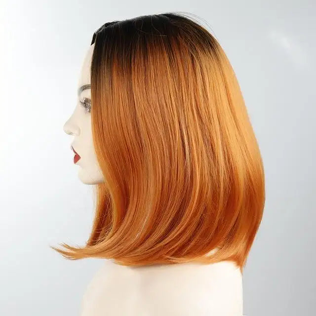 Heat Resistant Synthetic Coral Bob Wig for Women - Perfect for Cosplay, Halloween, and Daily Fashion Styling