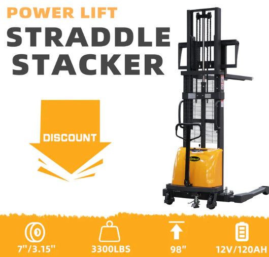 Apollolift A 3011 Electric Straddle Stacker - 98