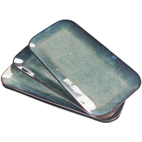 Blue reactive glaze