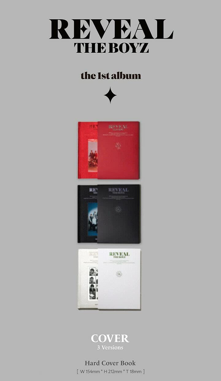 THE BOYZ [REVEAL] 1st Album [WOLF] Version 1 - K-POP CD with 112p Photo Book, Postcard, Film Photo Card, Selfie Card & Scratch Fortune Card | Sealed with Tracking Number | Perfect for K-POP Collectors & Gift Giving