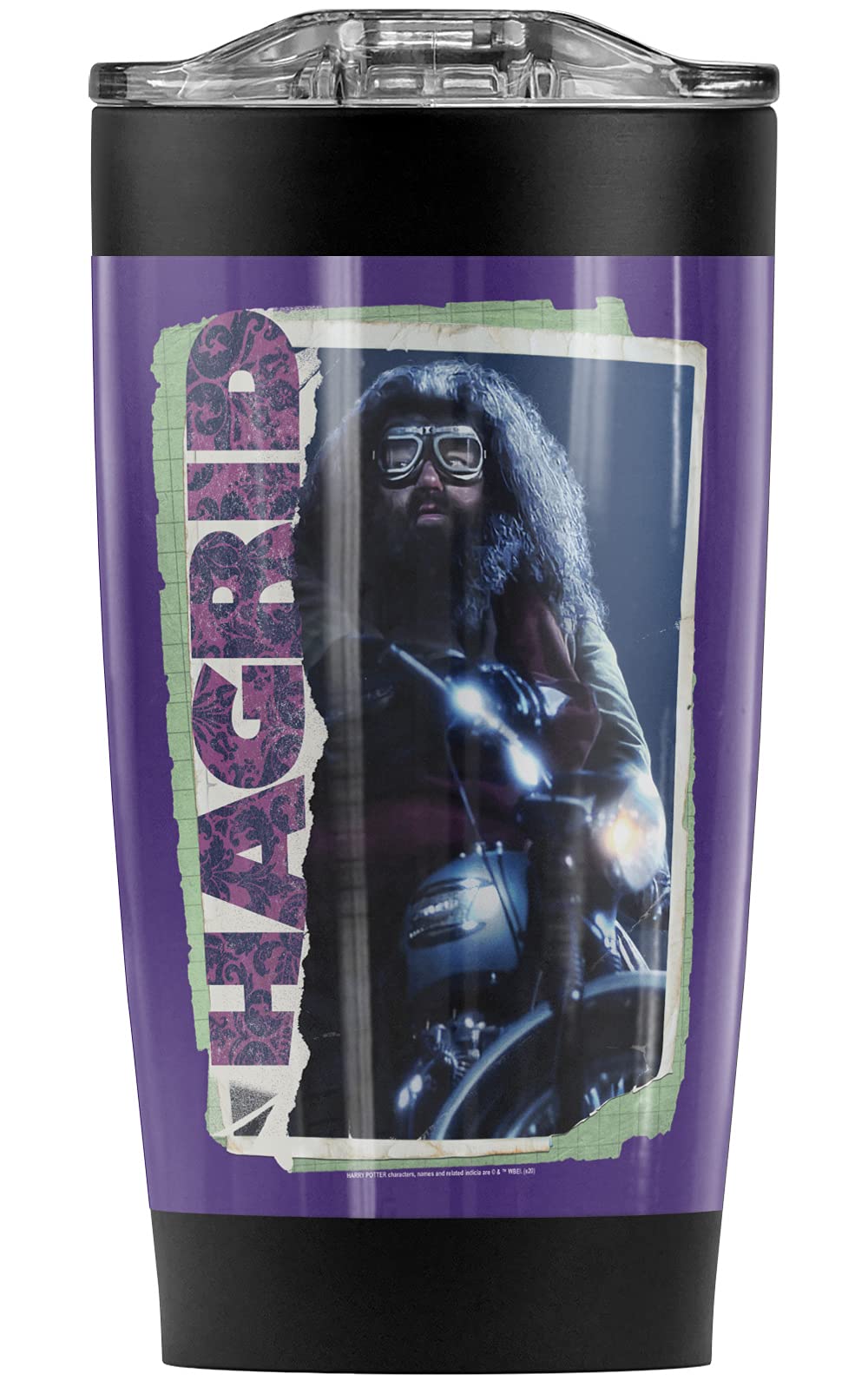 Harry Potter Rubeus Hagrid Stainless Steel Tumbler 20oz - Vacuum Insulated Coffee Travel Mug with Leakproof Lid - Double Wall Insulation for Hot & Cold Drinks - Perfect for Office, Camping and Gift Giving