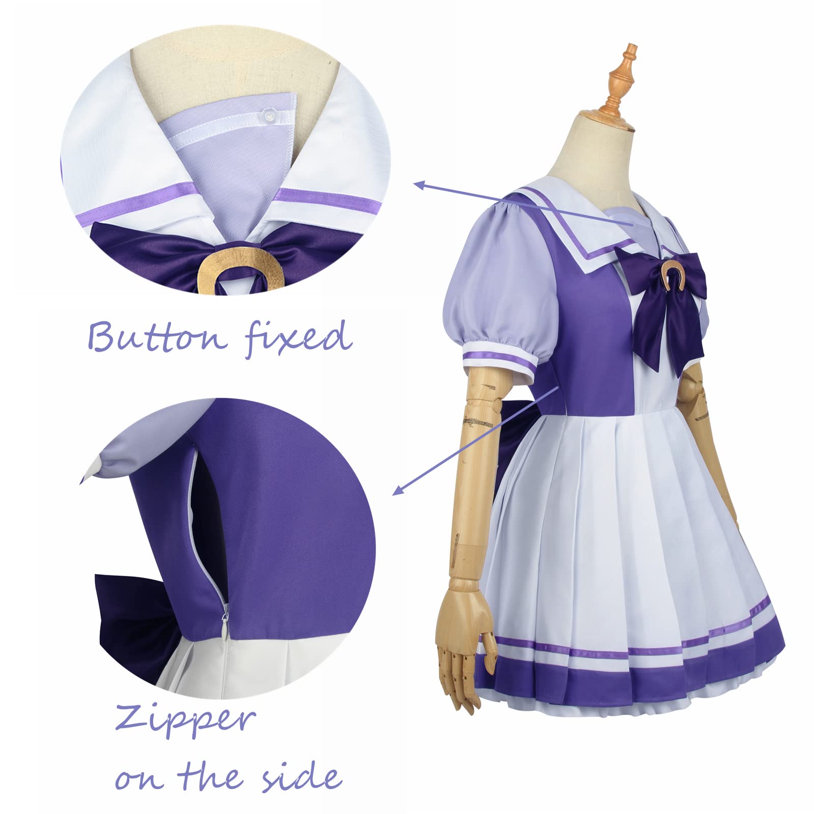 Japanese Anime Sailor Uniform Dress - Purple School Girl Costume for Cosplay, Halloween & Themed Parties | NSPSTT