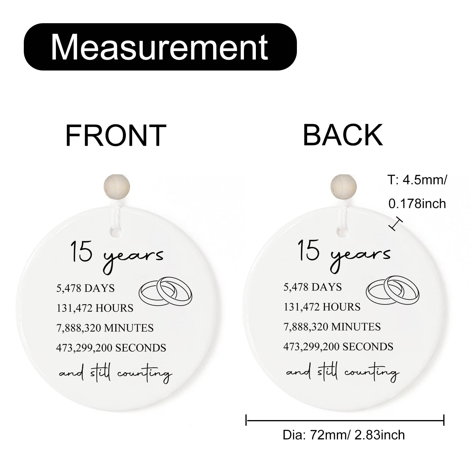 15th Anniversary Gifts for Couples - Elegant Crystal Keepsake for Him & Her - Perfect Wedding Anniversary Present for Wife or Husband - Ideal for Romantic Celebrations, Vow Renewals & Milestone Gifting