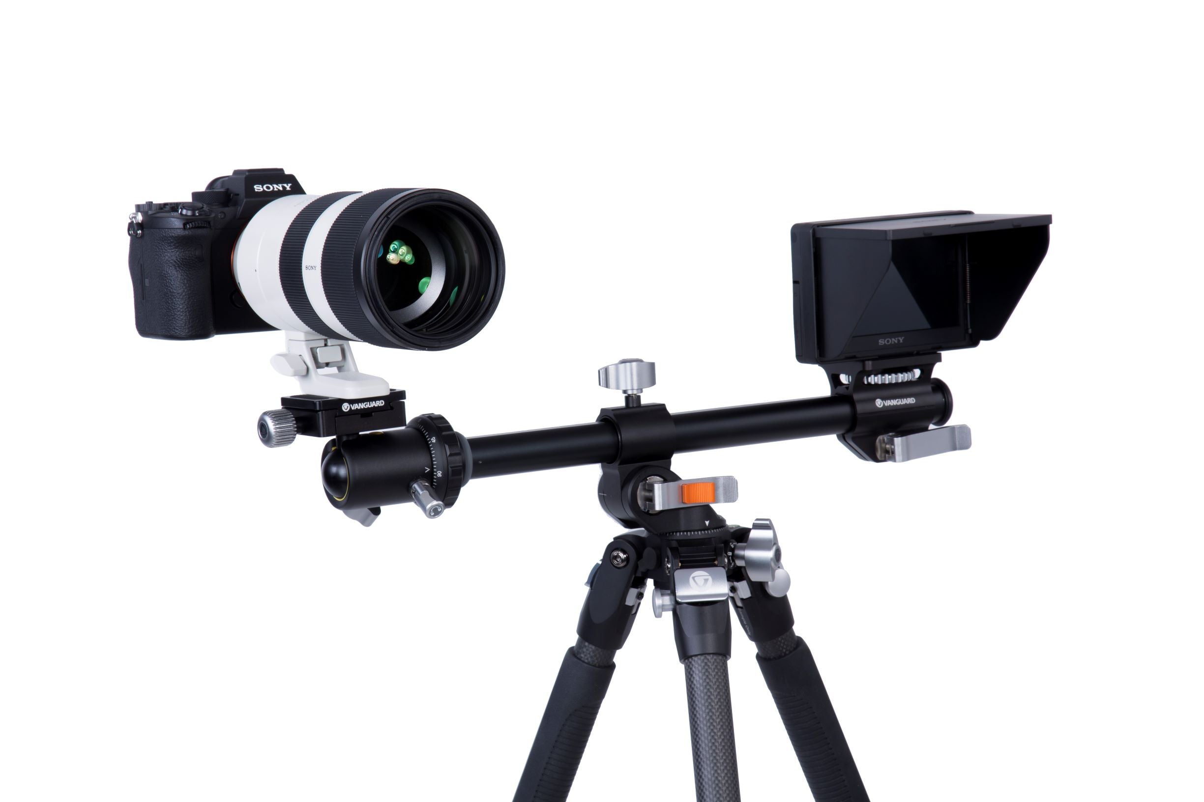 Professional Carbon Fiber Tripod with Ball Head - VEO 3+ 263CB | Lightweight & Stable for Overhead Shooting, Photography, Videography, Travel & Outdoor Adventures