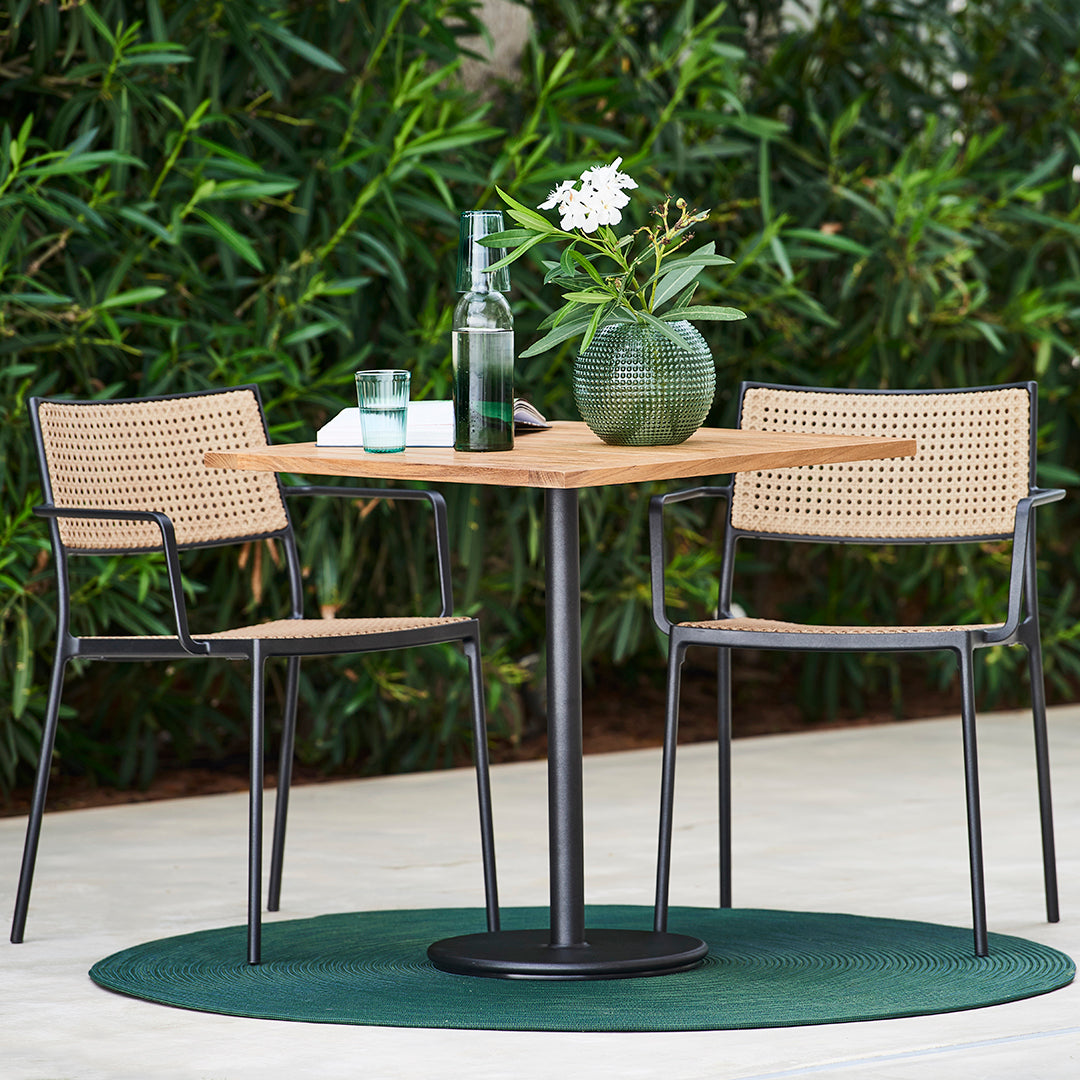 Square Cafe Table - Modern Outdoor & Indoor Dining Table for Restaurants, Patios, and Home Decor