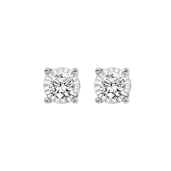 14K White Gold Diamond Stud Earrings (1/4 CTW) - Perfect for Weddings, Anniversaries & Special Occasions