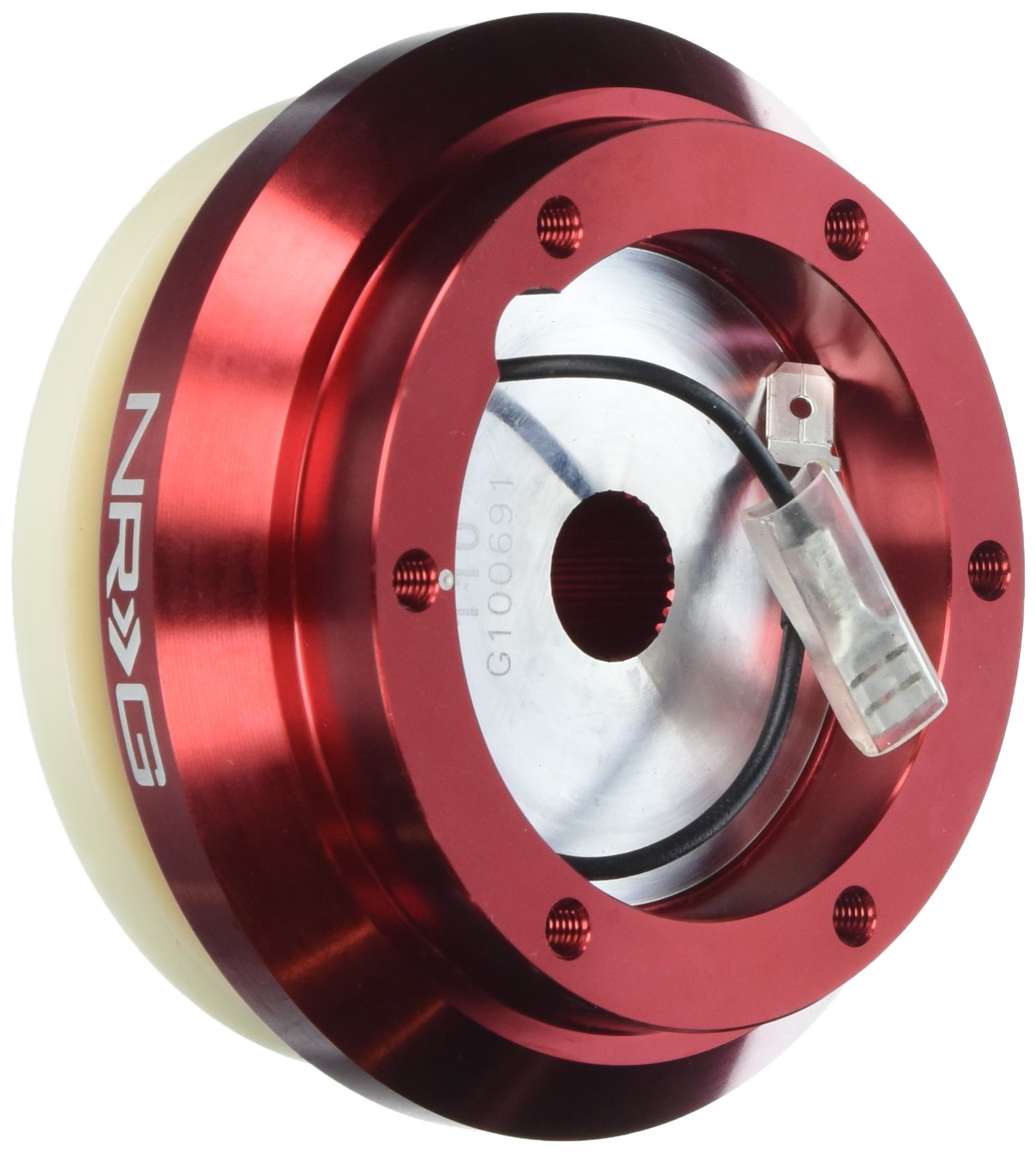 NRG Innovations NRG-SRK-110H-RD Quick Release Steering Wheel Hub Adapter - 6x70mm Bolt Pattern, Red Racing Style for Drifting & Sim Racing - Perfect for Track Days, Car Meets & Gaming Setups