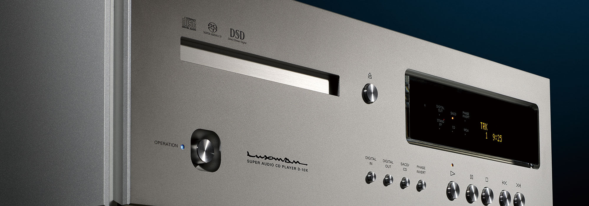 Luxman D-10X High-Resolution MQA DAC Digital Audio Transport Player - Perfect for Audiophiles & Home Theater Systems