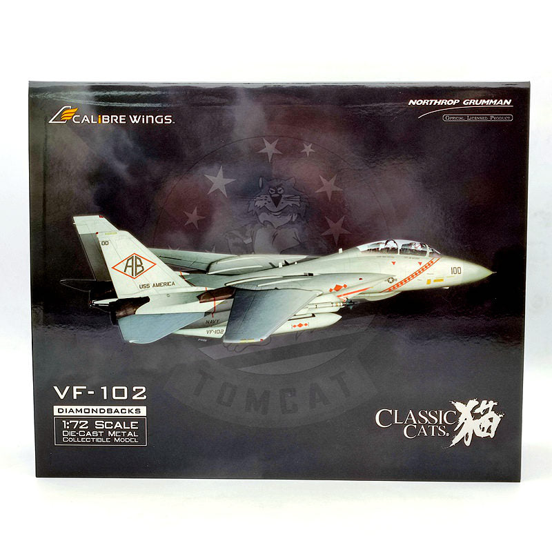 1/72 Scale CW F-14A Tomcat VF-102 Diamondbacks BUNO 159466 USS America Diecast Aircraft Model - Perfect Gift for Collectors & Aviation Enthusiasts | Display, Home Decor, Military Memorabilia