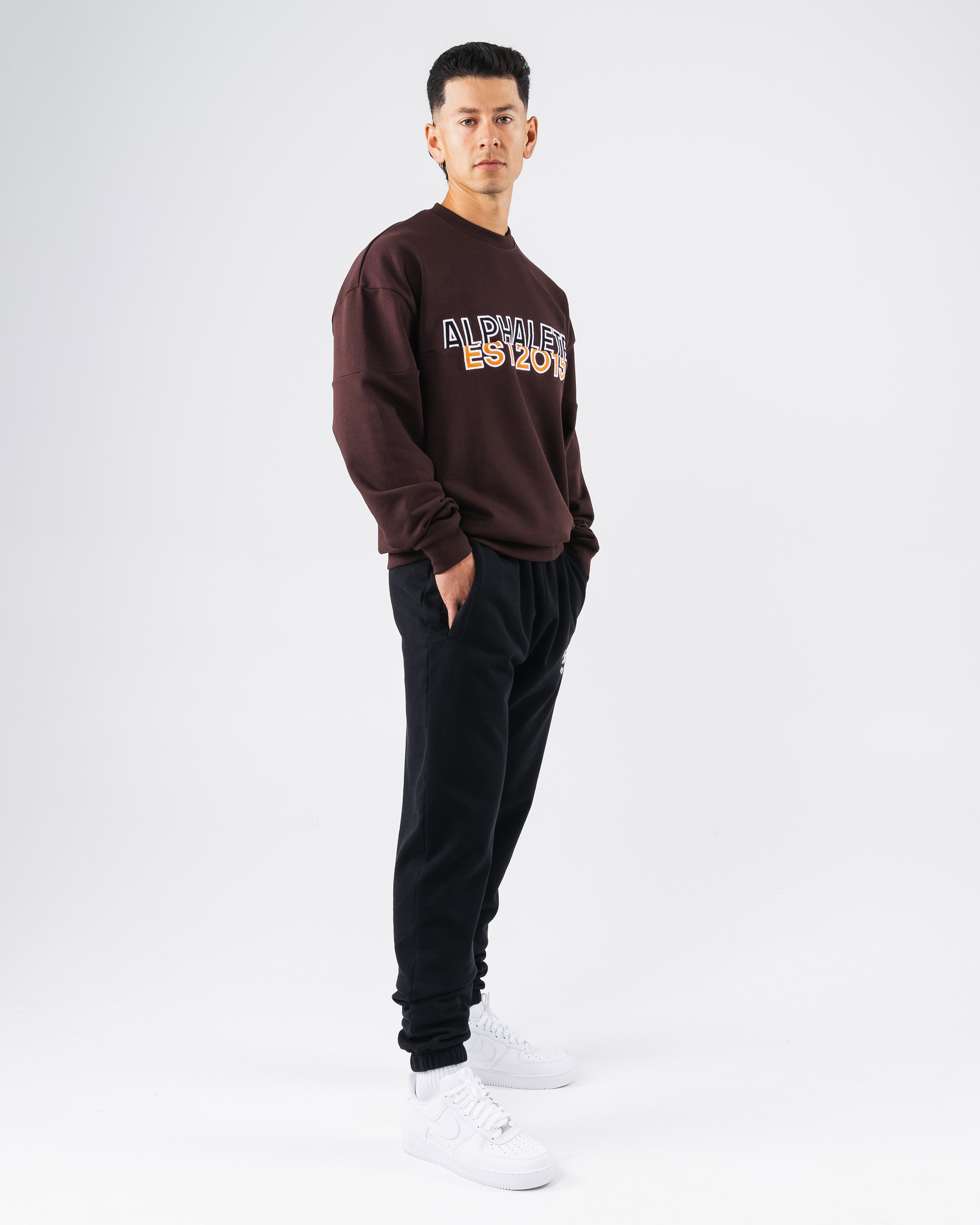 Establishment Split Crewneck Sweatshirt for Women - Soft & Comfortable Deep Mauve Pullover for Casual Wear & Loungewear