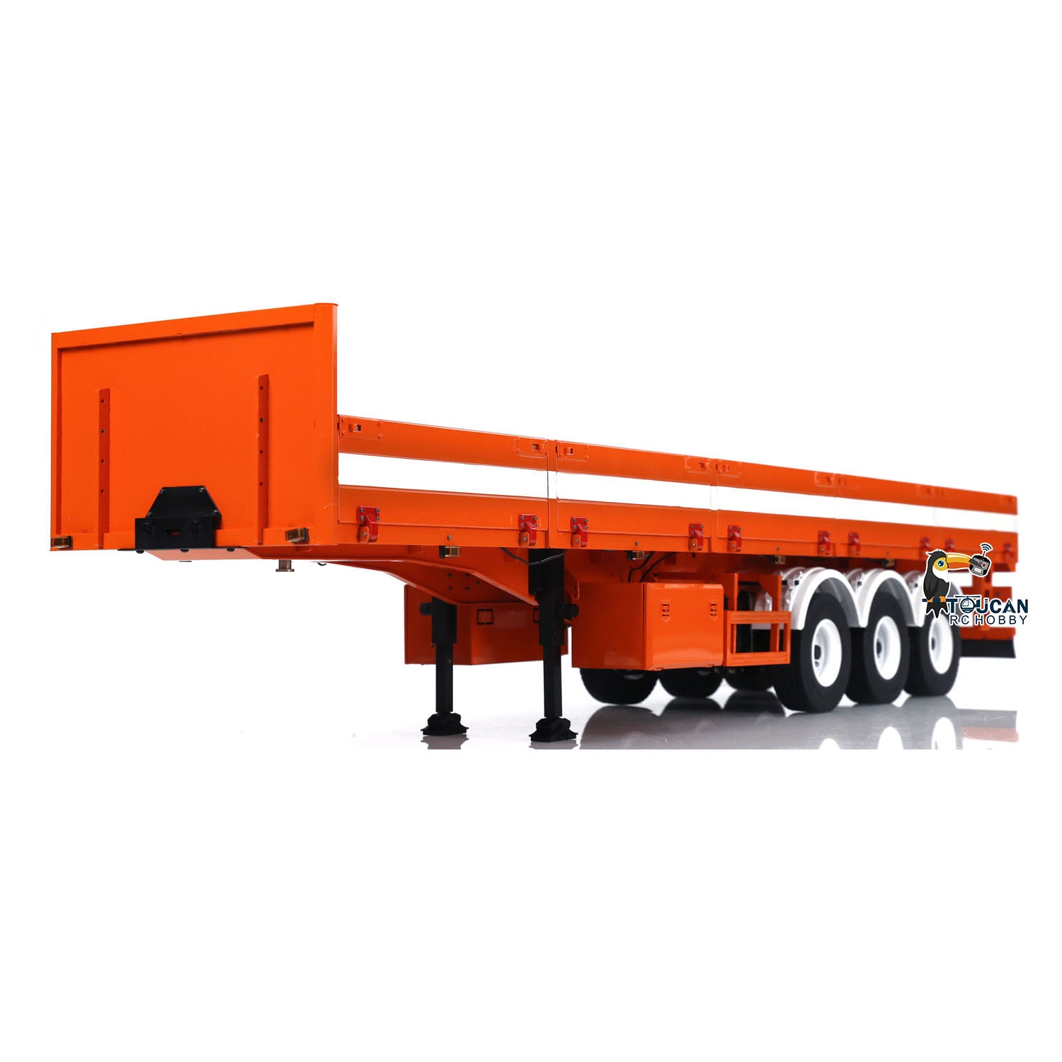1/14 Scale 3 Axle Metal Semi Trailer for RC Tractor Trucks - DIY Assembled Model with Hydraulic Dump Function (Perfect for RC Construction Play, Truck Shows & Collector Displays)