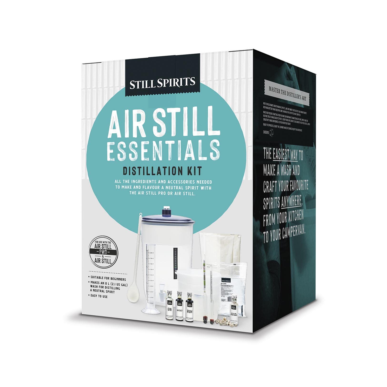 Premium Still Spirits Air Still Essentials Distillation Kit for Home Brewing, Moonshine & Essential Oils - Perfect for DIY Distillers & Craft Spirit Enthusiasts
