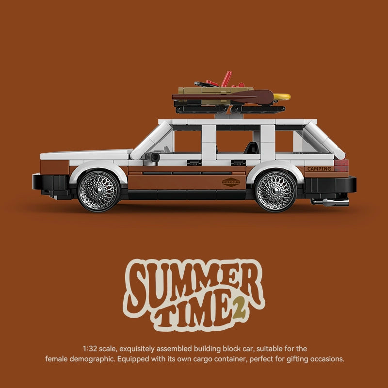 457 pcs Summer Time 2 Santana Station Wagon Die-Cast Model Car - Collectible Toy Vehicle for Kids & Adults, Perfect for Display, Gifts & Play Scenes
