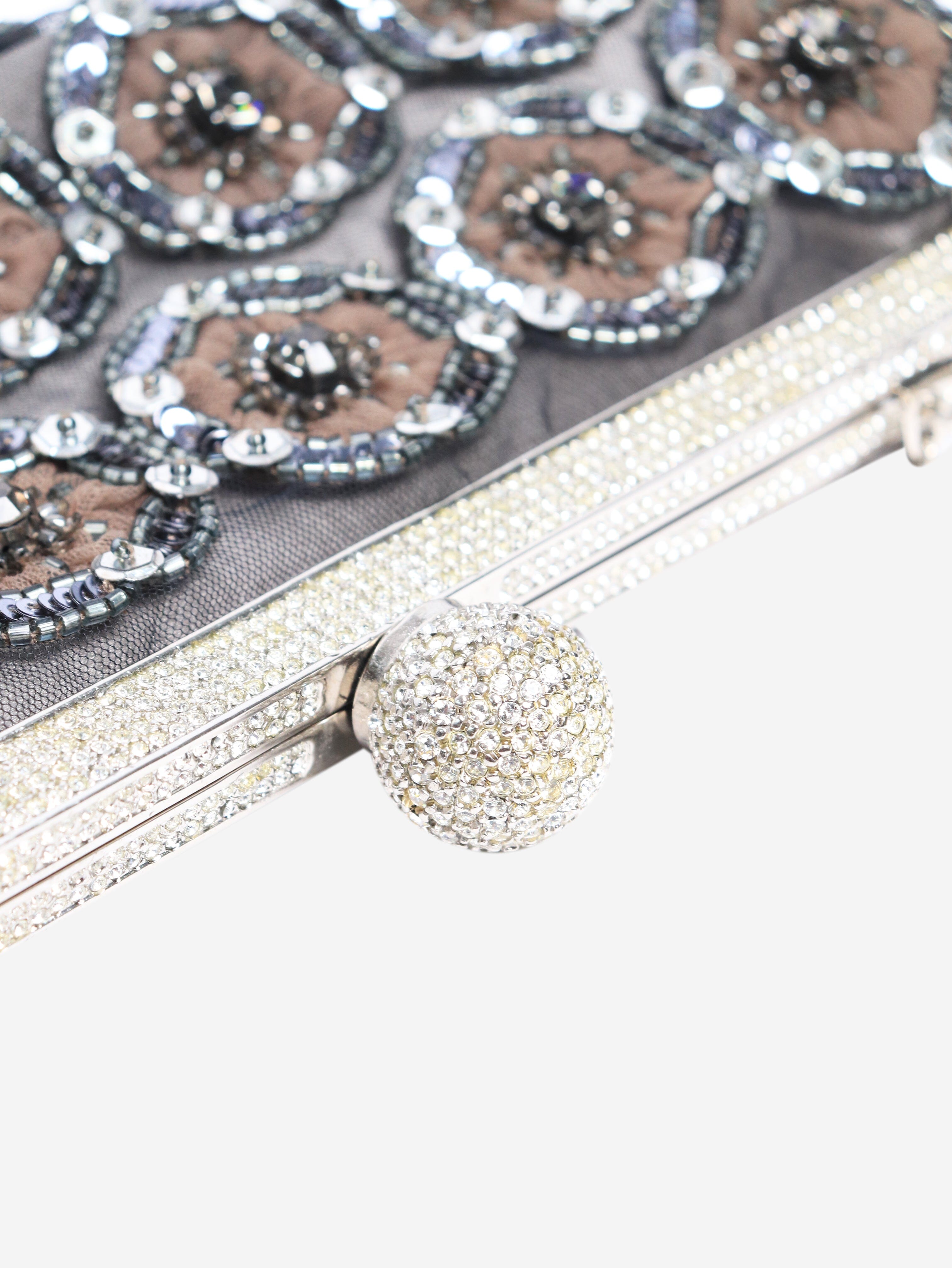 Stylish Grey Beaded Shoulder Bag for Women - Boho Chic Crossbody Purse with Adjustable Strap - Perfect for Parties, Weddings & Everyday Use